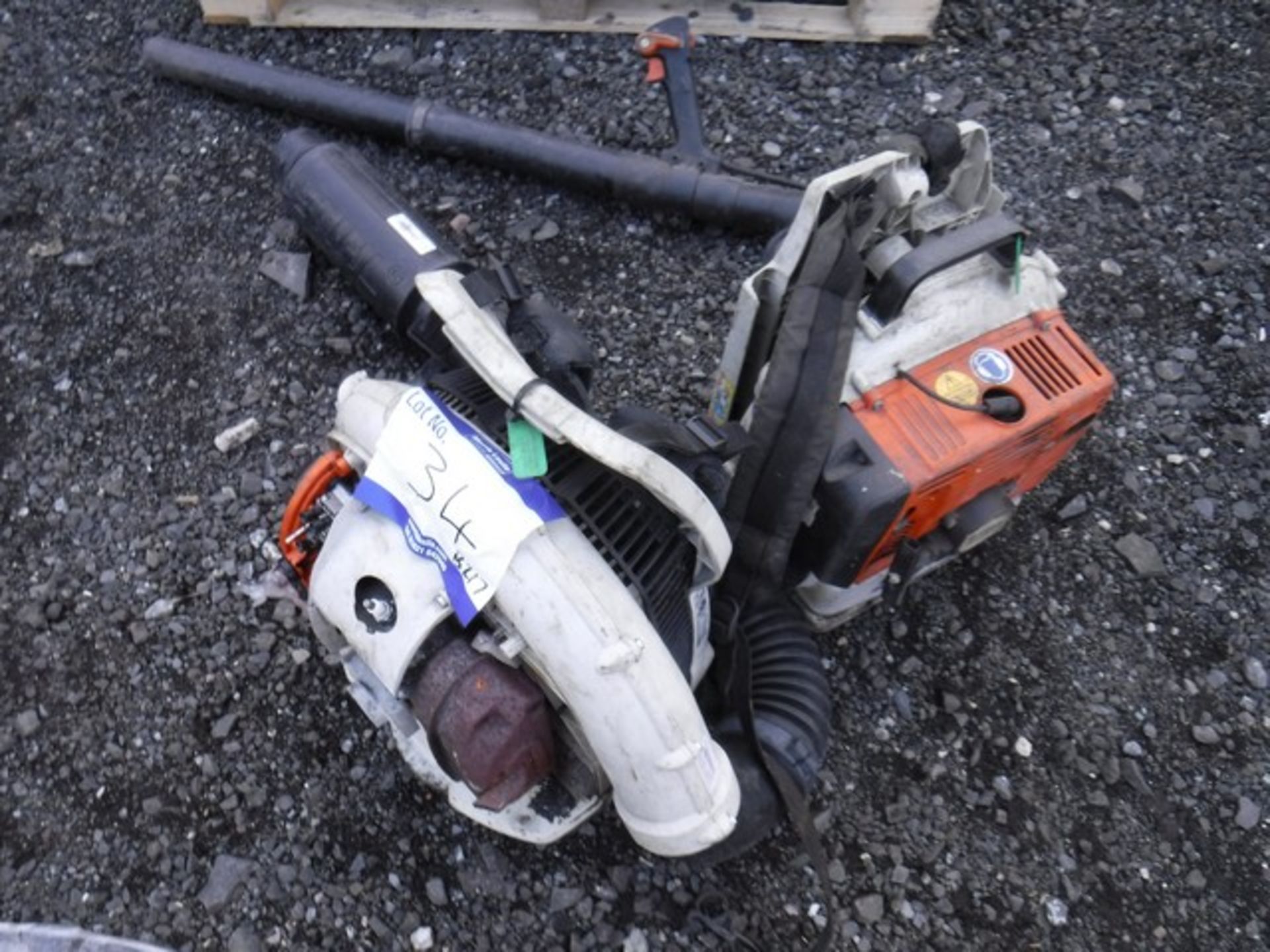 Pair of petrol leaf blowers spares or repairs