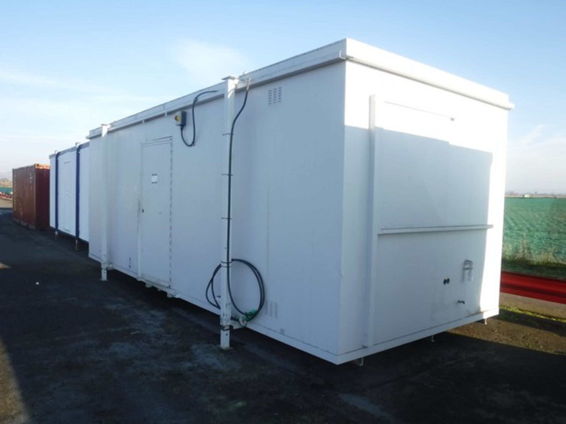 THURSTON 24' x 10' anti-vandal canteen cabin c/w water heater, sink, worktop S/N M35404. Keys in off - Image 2 of 6