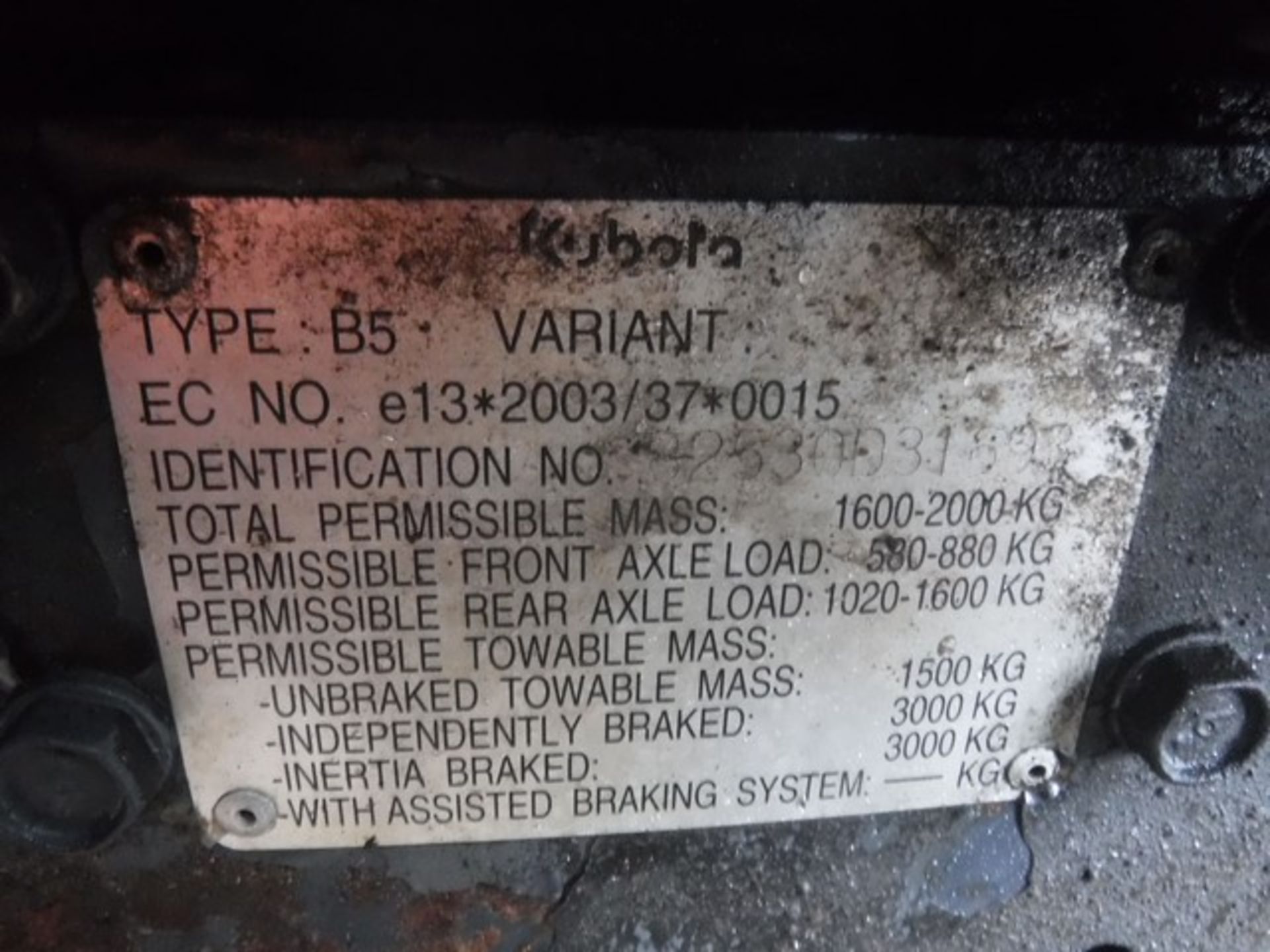 KUBOTA B2530 tractor 715hrs (not verified) - Image 7 of 7