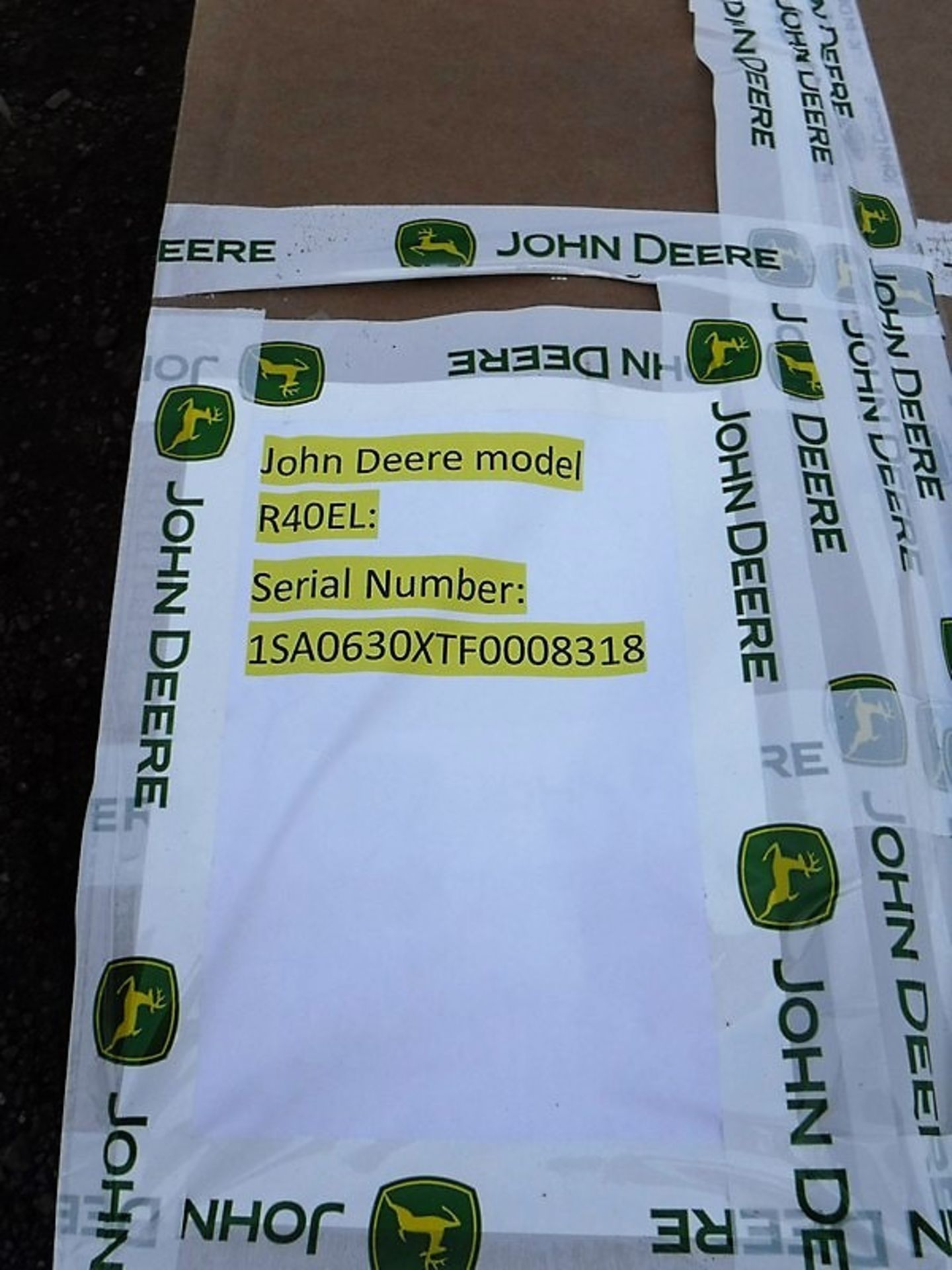 JOHN DEERE R40EL 240v push rotary c/w collection ISA0630XTF0008318 - Bild 2 aus 2