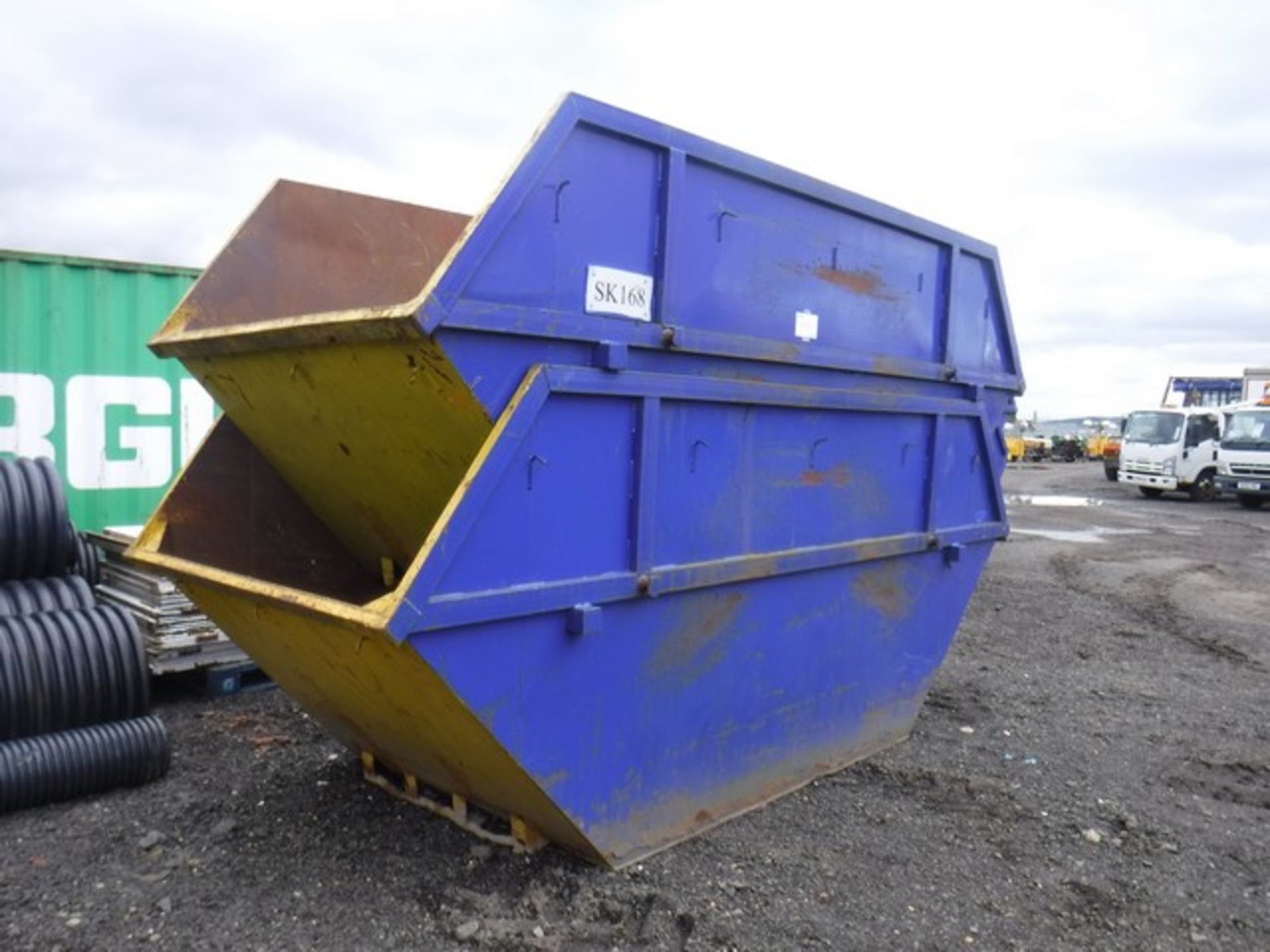 2 x open 8 yard skips, asset nos SK053 &amp; SK168