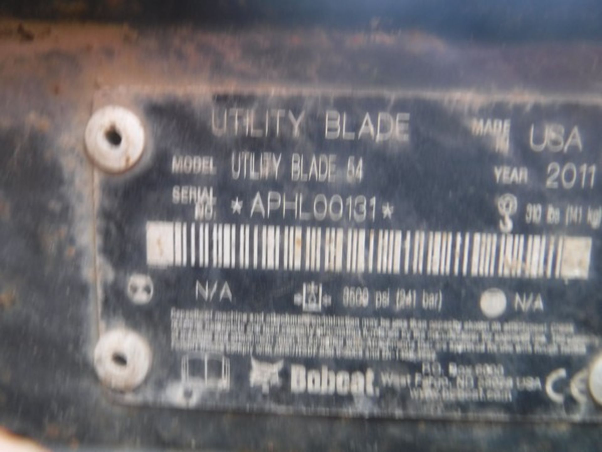 BOBCAT 52&quot; utility blade S/N APHL00131 - Bild 3 aus 3