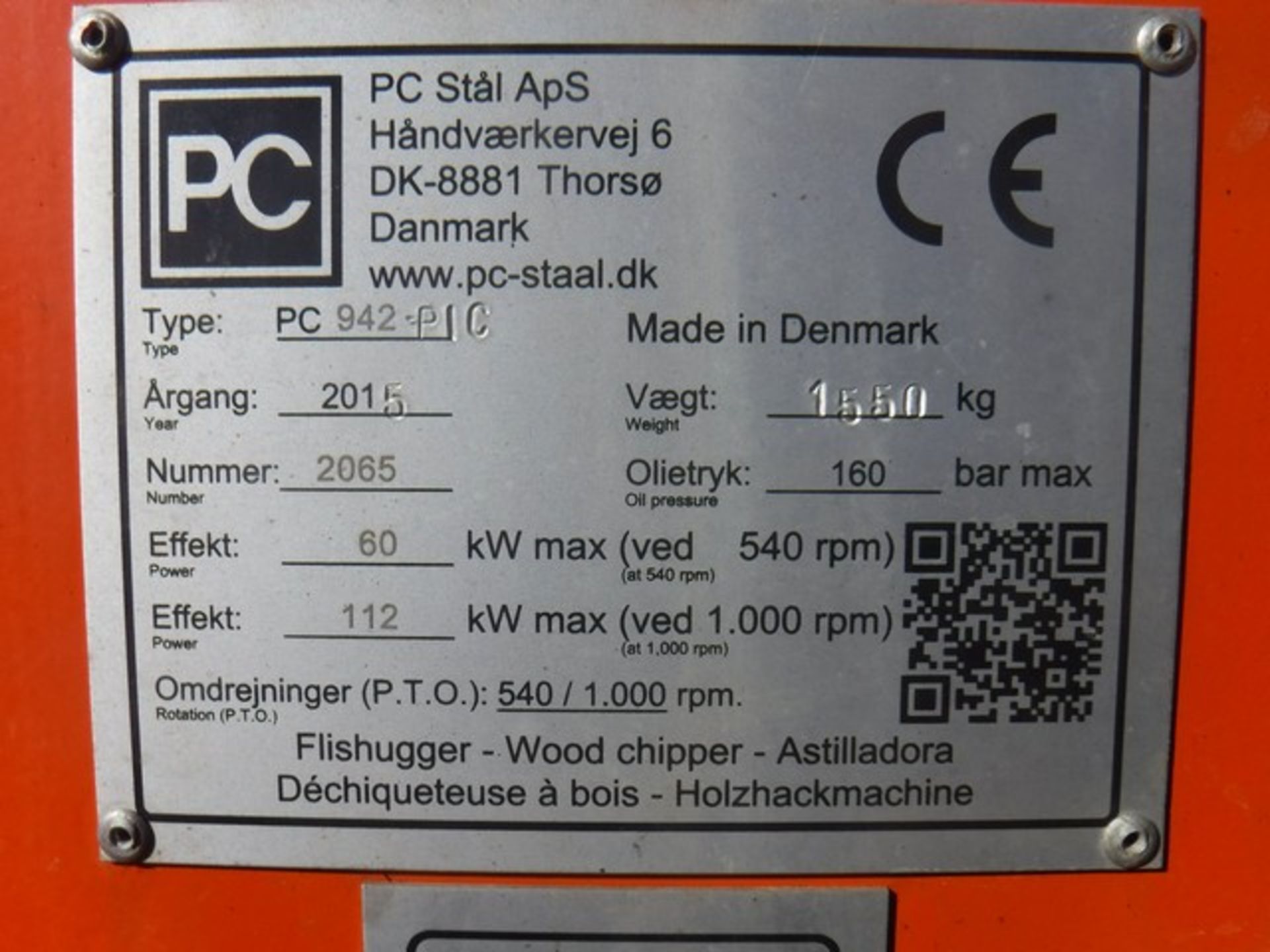 P C STAL APS bio mass chipper. P.T.O shaft. and accessories in office. - Bild 4 aus 6