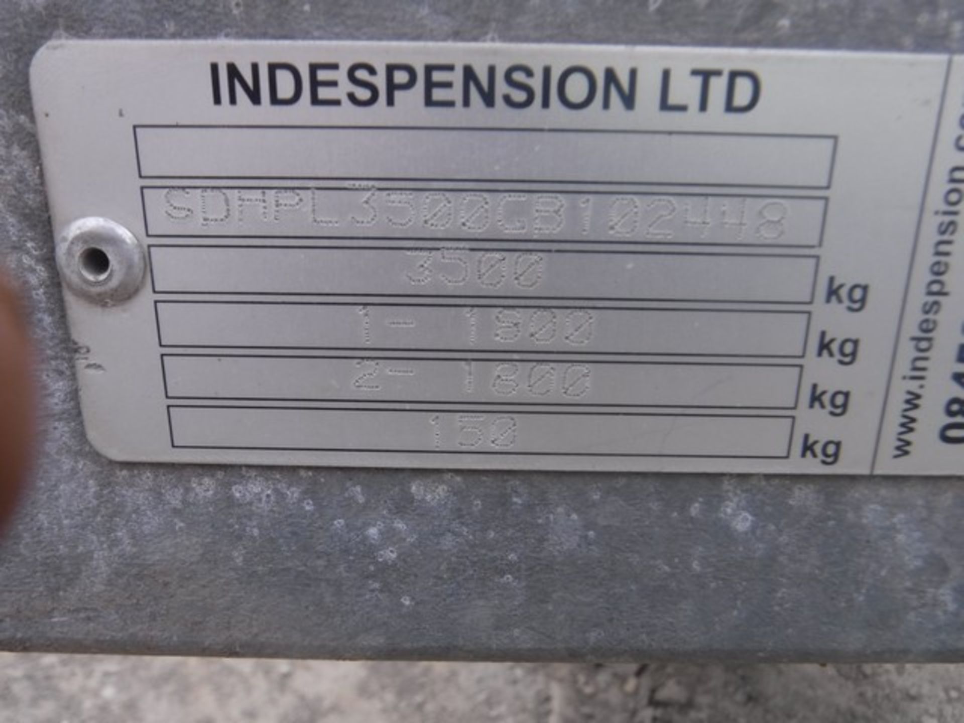INDESPENSION 12&#39; X 6&#39; twin axle plant trailer c/w steel ramps. Asset No P830006. - Image 3 of 4
