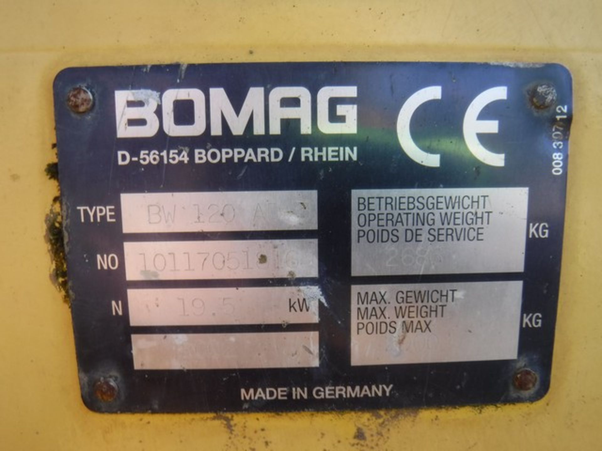 BOMAG 120 roller. Turns over but does not start. - Image 5 of 5