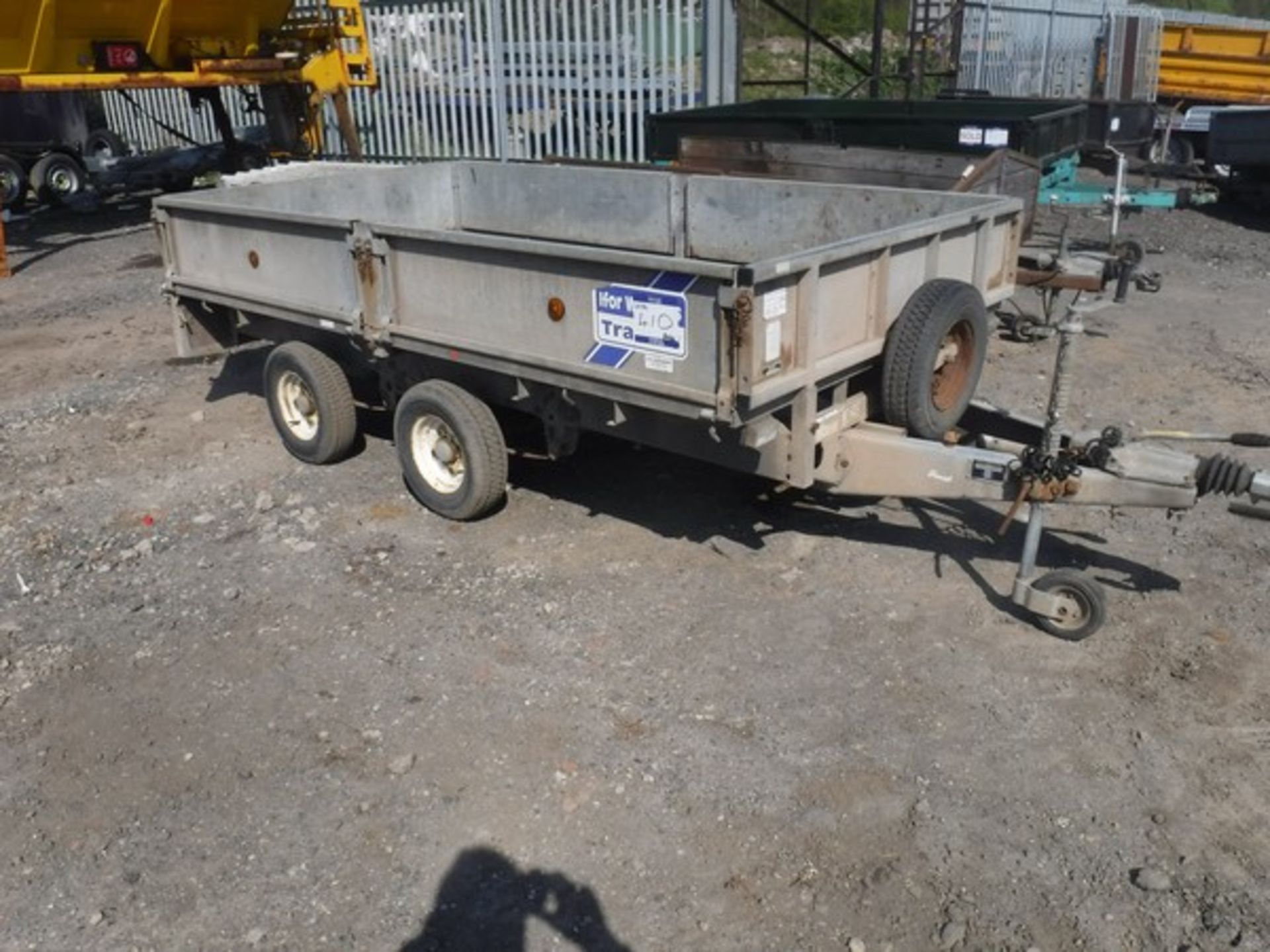 IFOR WILLIAMS 10&#39; x 6&#39; twin axle dropside plant trailer. S/N TD197397