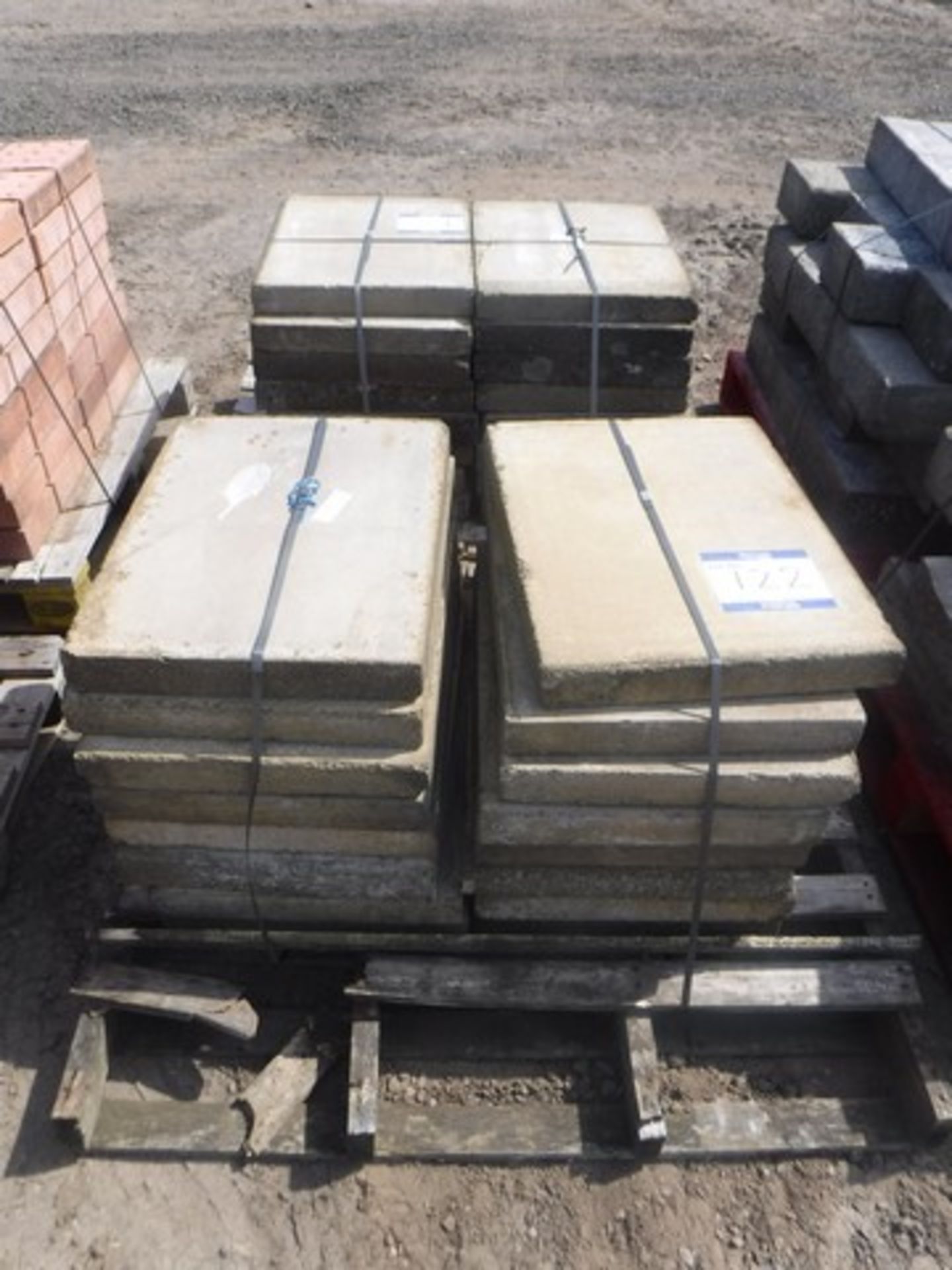 Buff concrete paving, 16 per pallet x2, 610x 450x 60mm