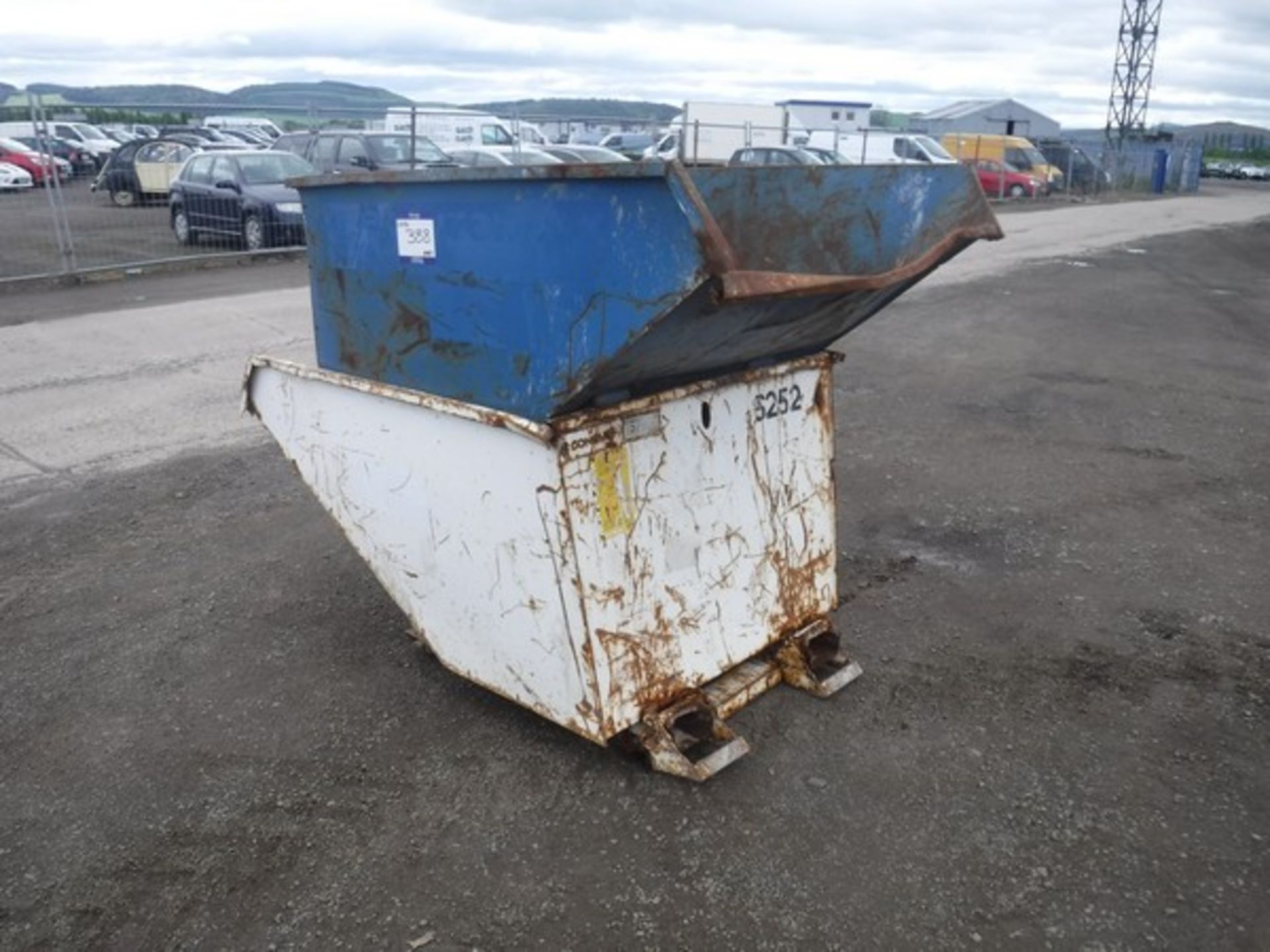 CONQUIP tipping skips x 2. Asset No 6708 &amp; 6252