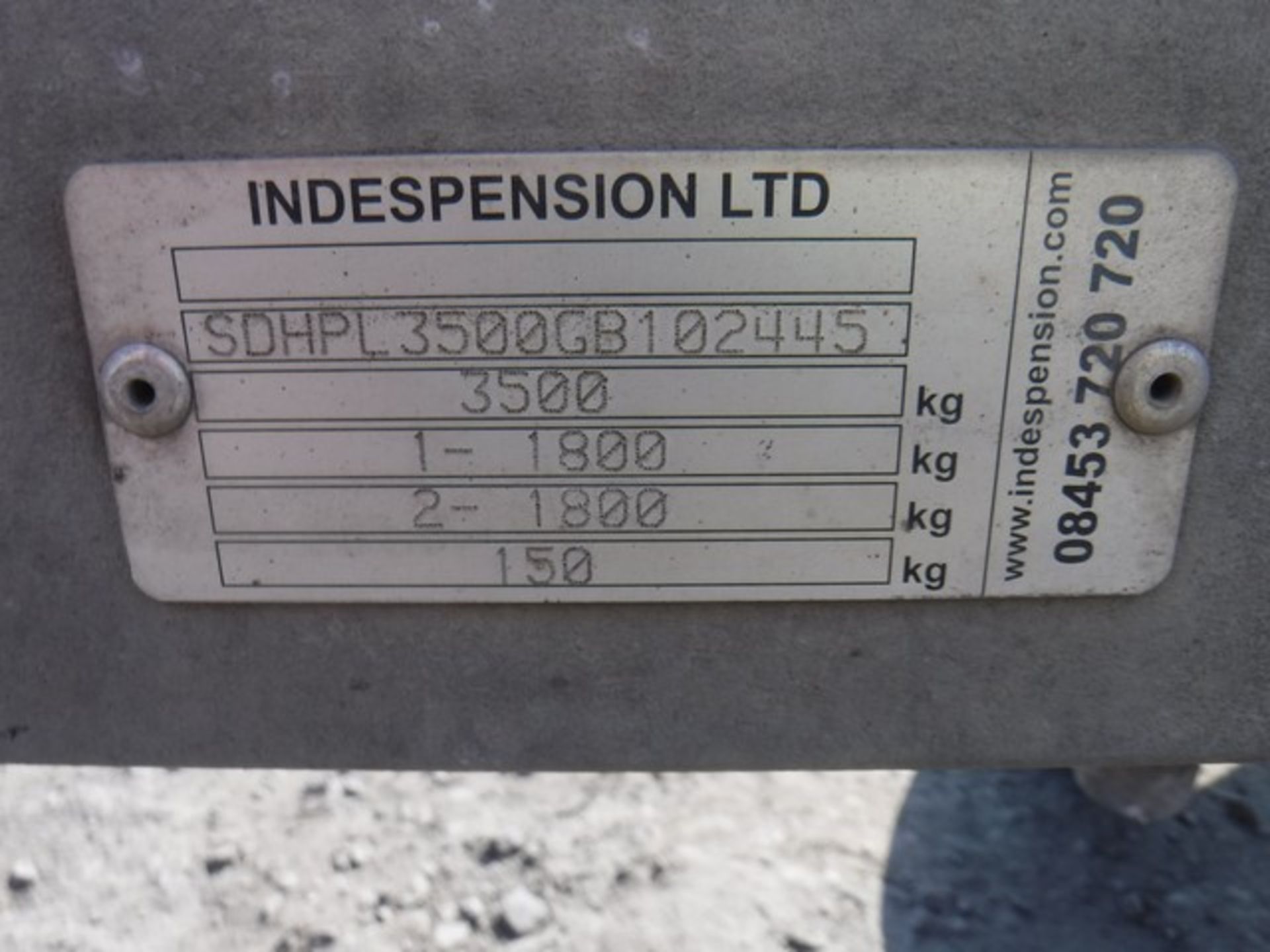 INDESPENSION 12&#39; x 6&#39; twin axle plant trailer c/w steel ramps. ID102445. Asset No - Image 2 of 3