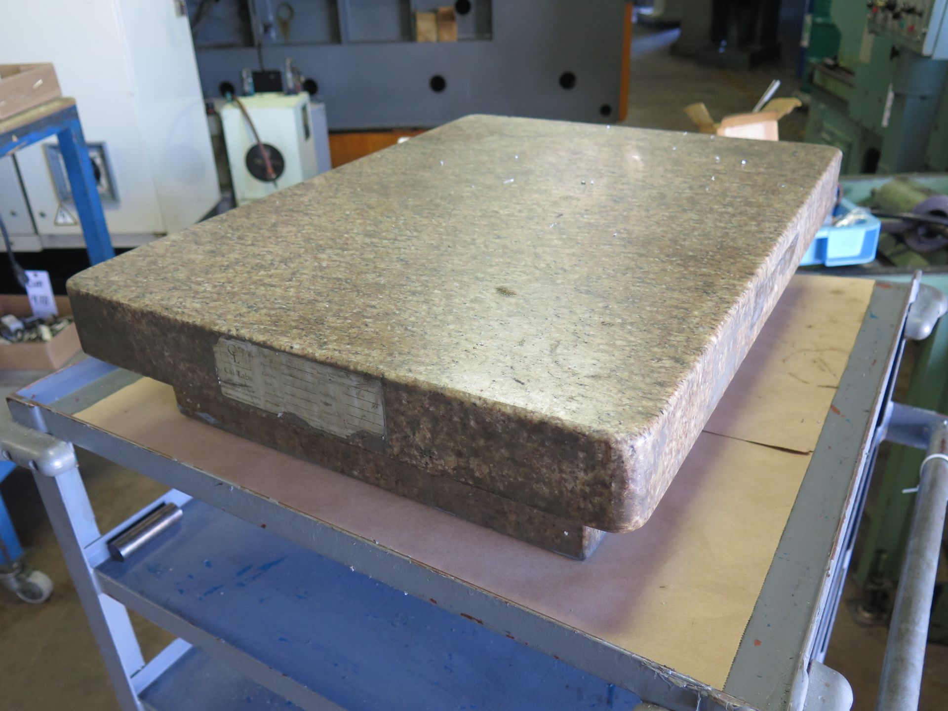 18" X 24" X 5" 4-LEDGE GRANITE SURFACE PLATE W/ ROLLING STAND - Image 2 of 2