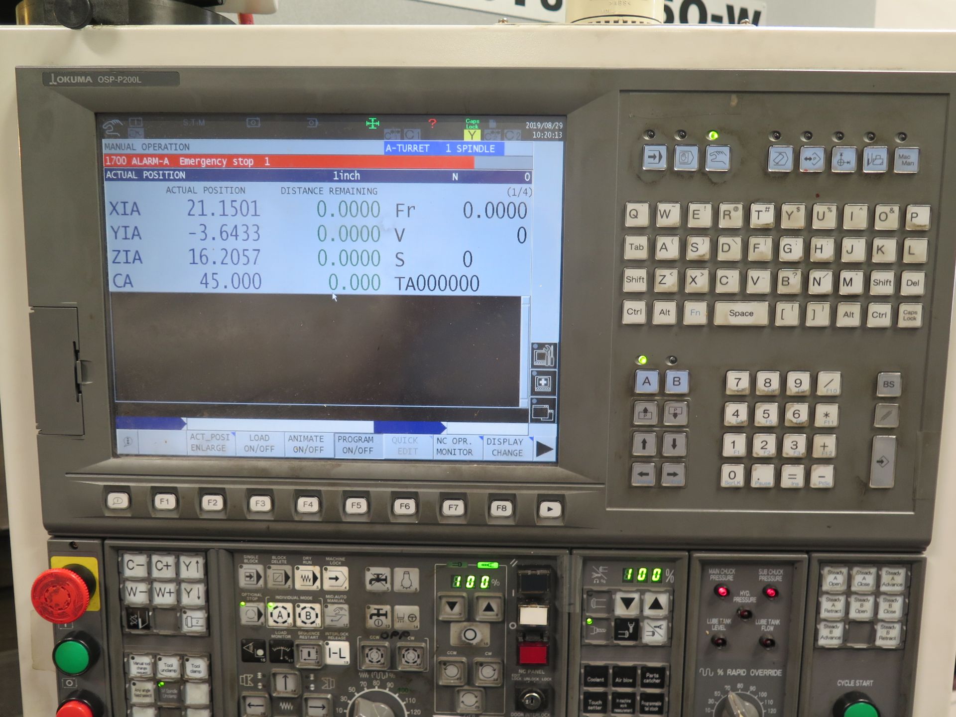 2008 OKUMA MACTURN 350-W MULTI-AXIS CNC TURNING CELL S/N 140120 W/ OKUMA OSP-P200L CONTROLS, HAND - Image 9 of 13