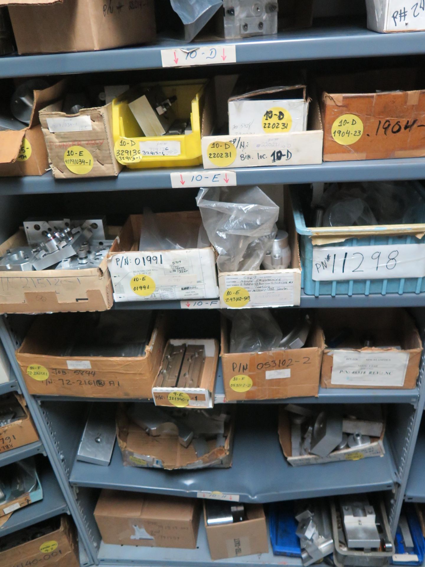 ALUMINUM, STAINLESS AND STEELS W/ BINS AND SHELVING (MUST TAKE ALL) - Image 7 of 12