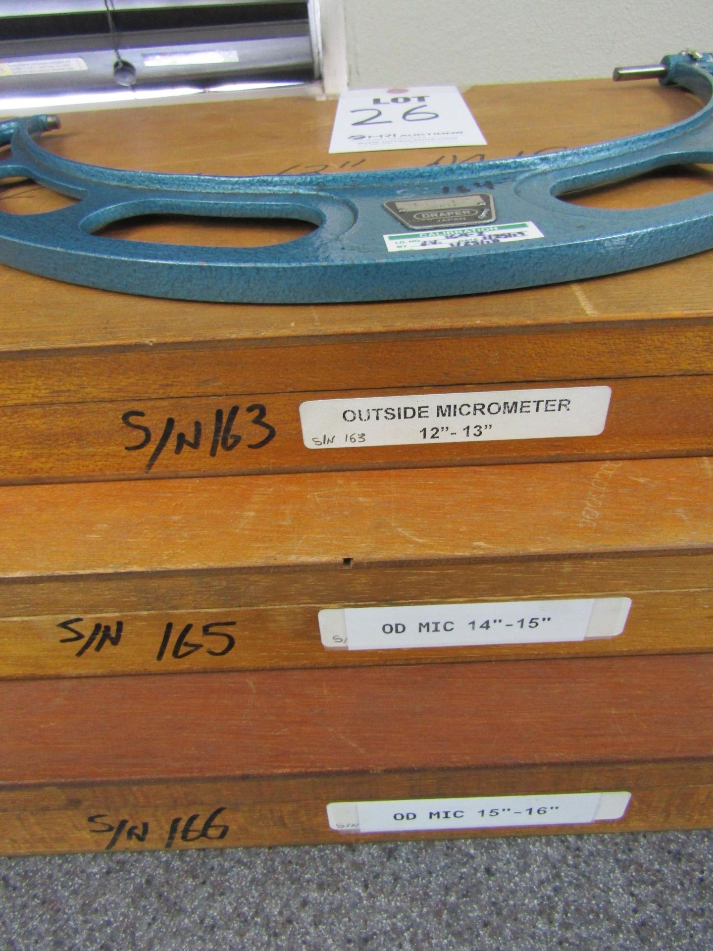 DRAPER 15"-16", 14"-15", 13"-14" AND 12"-13" OD MICS (4) - Image 3 of 7