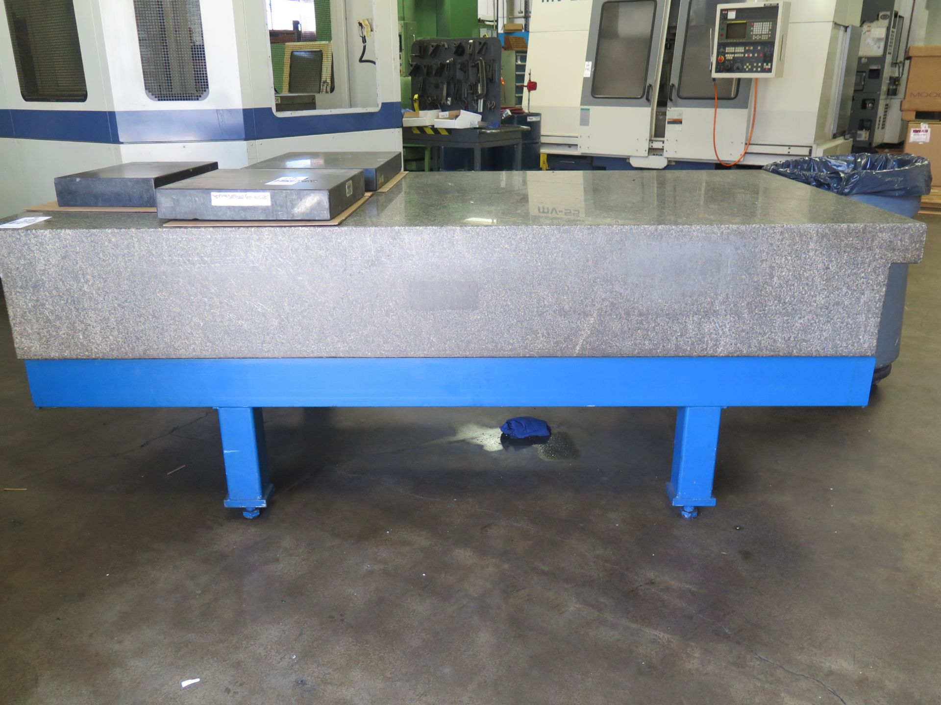 48" X 96" X 14" 2-LEDGE GRANITE SURFACE PLATE W/ STAND