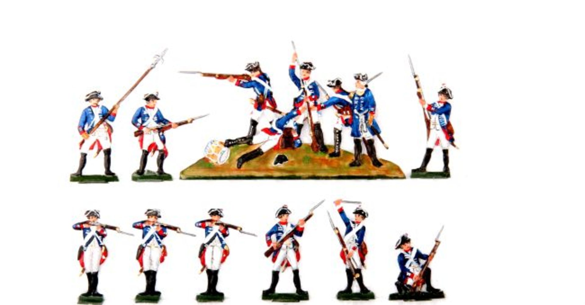 Preußen 1741, Mollwitz, Musketiere im Gefecht, Hafer und Jurdzinski, sehr gute, leicht schattierte