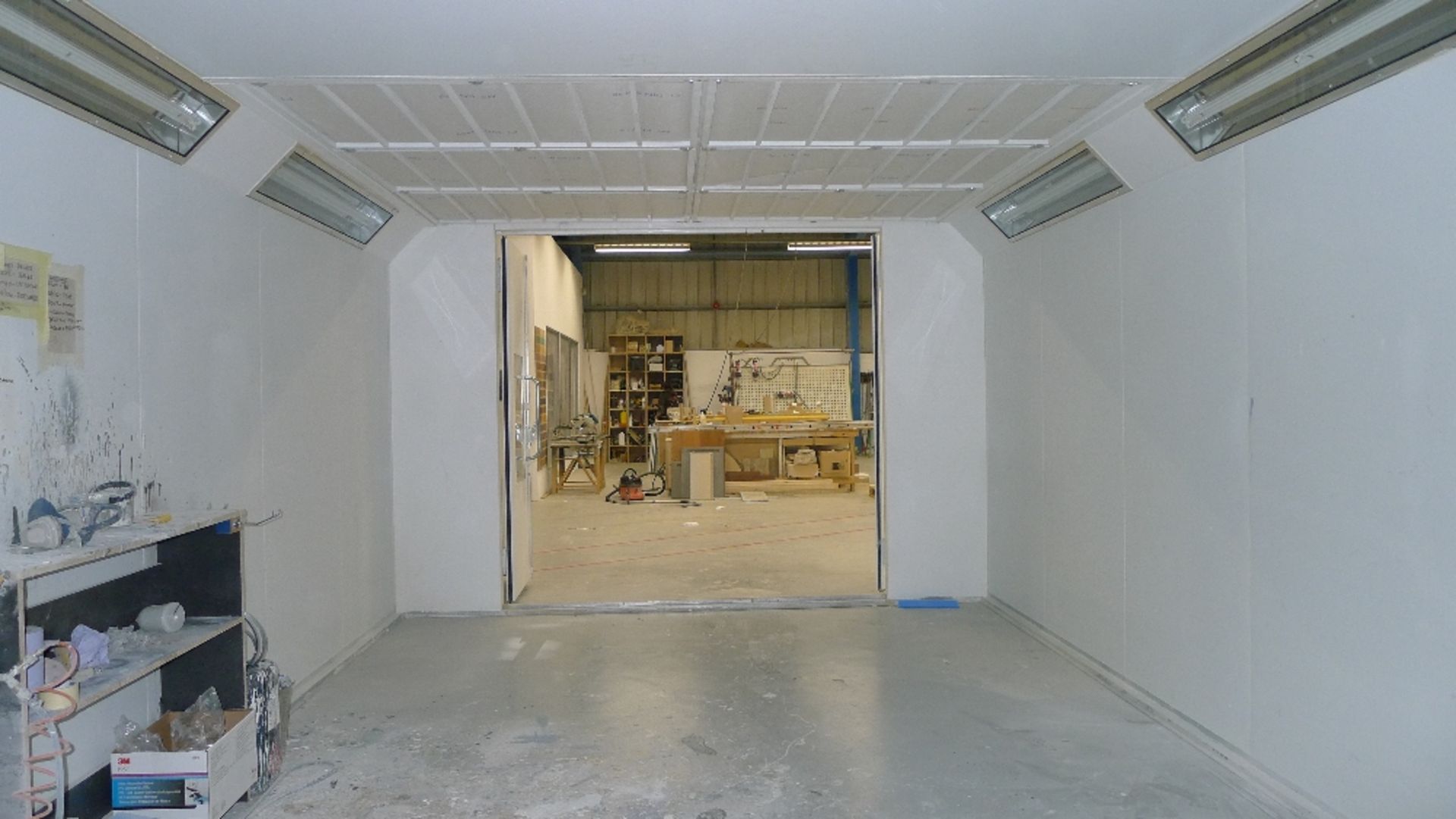 1 heated spray booth by Todd Engineering type Olympian 1000 series, approx 24 ft x 12 ft with tri- - Image 8 of 11
