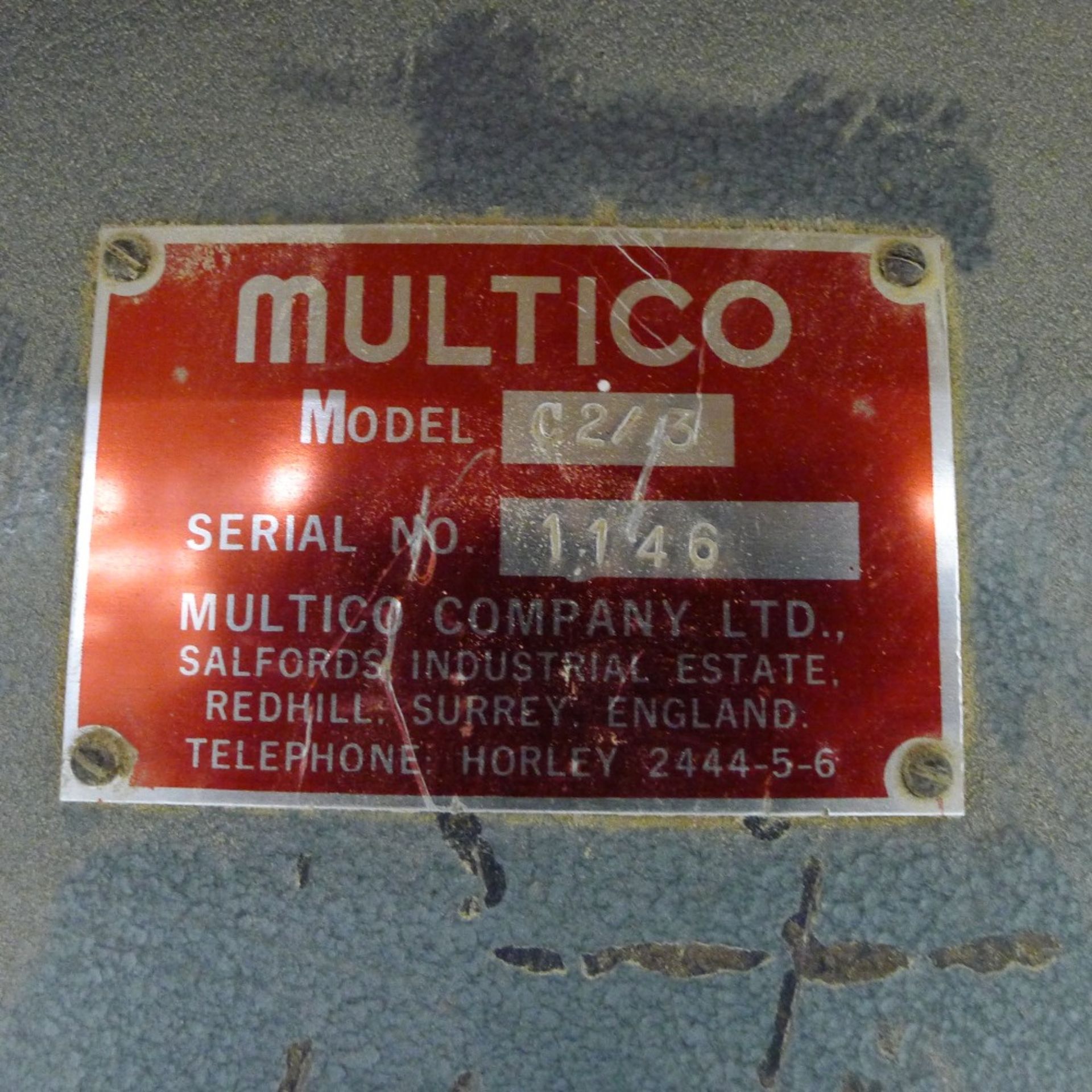 1 radial arm cross cut saw by Multico type 02/3, s/n 1146, 3ph, also included is the store rack / - Image 5 of 5