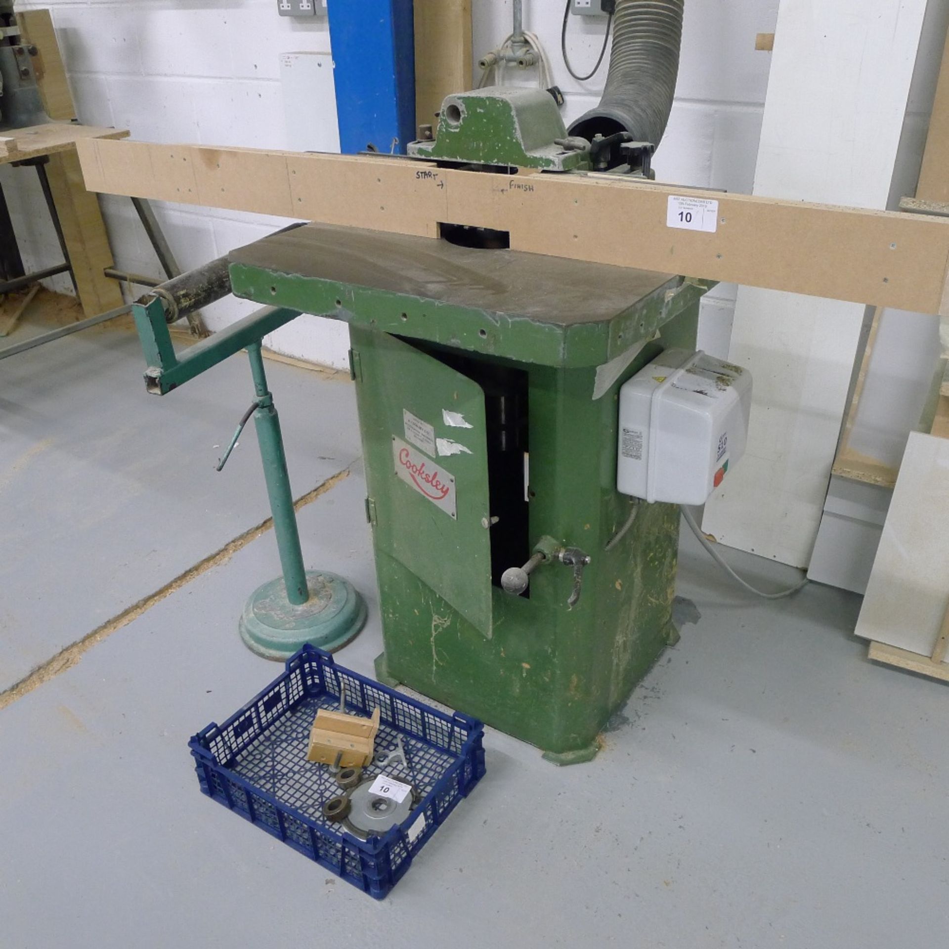 1 spindle moulder by Cooksley ref. 19336, 3ph supplied with a small quantity of tooling, a roller - Image 3 of 7