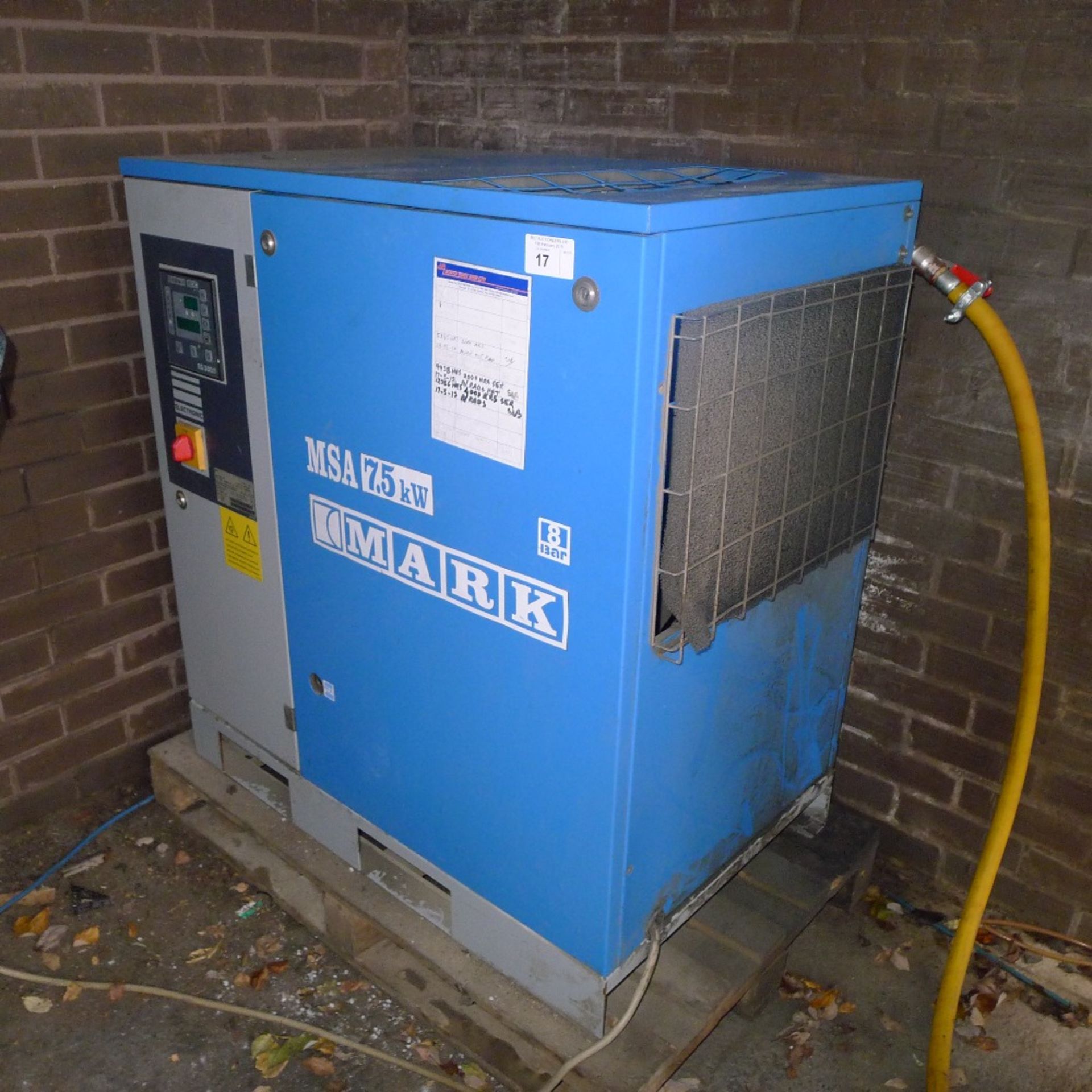 1 compressor by MARK type MSA 7.5kw, 8 bar, 3ph with an ABAC air dryer type Dry 60 and a Compair - Image 2 of 10