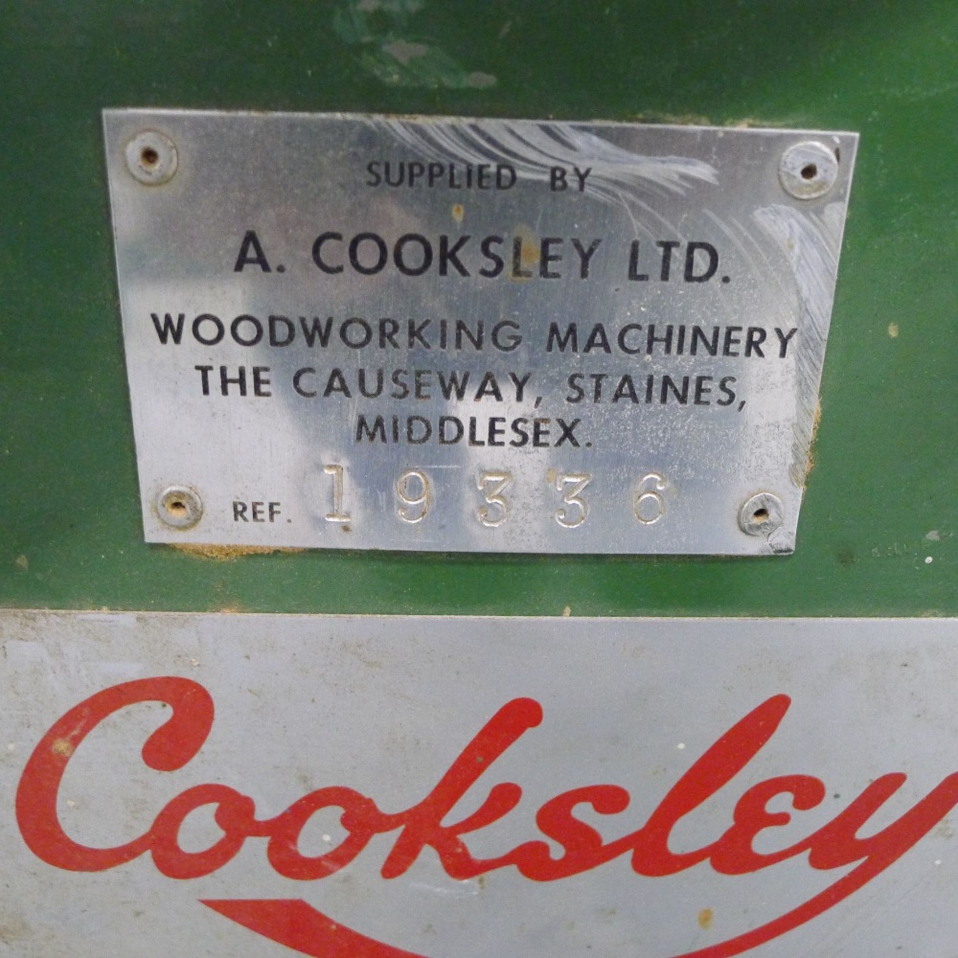 1 spindle moulder by Cooksley ref. 19336, 3ph supplied with a small quantity of tooling, a roller - Image 4 of 7