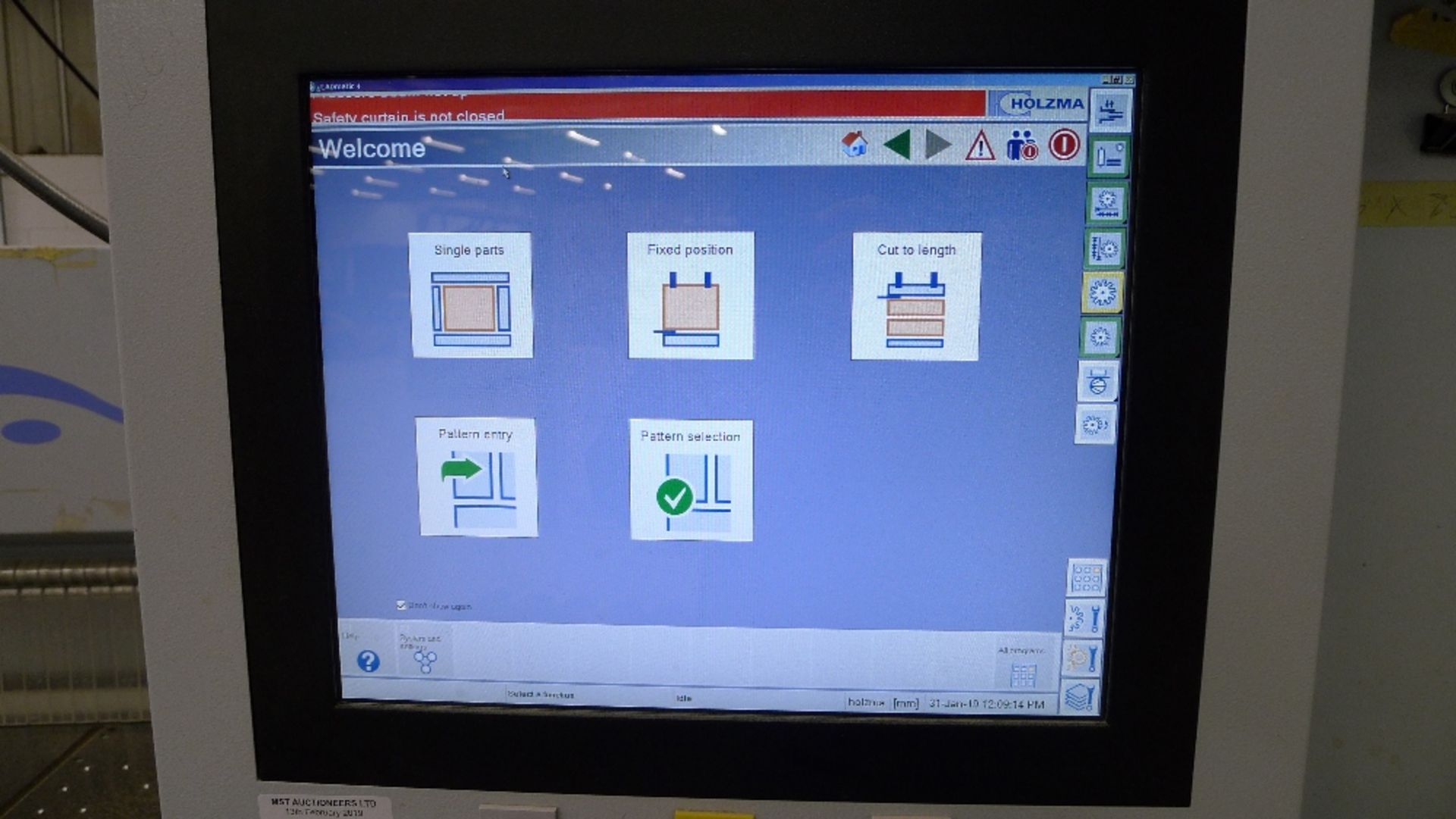 1 CNC Horizontal panel saw with pressure beam by Holzma type Optimat HPP 250/31/31, s/n 0-341-07- - Image 6 of 11