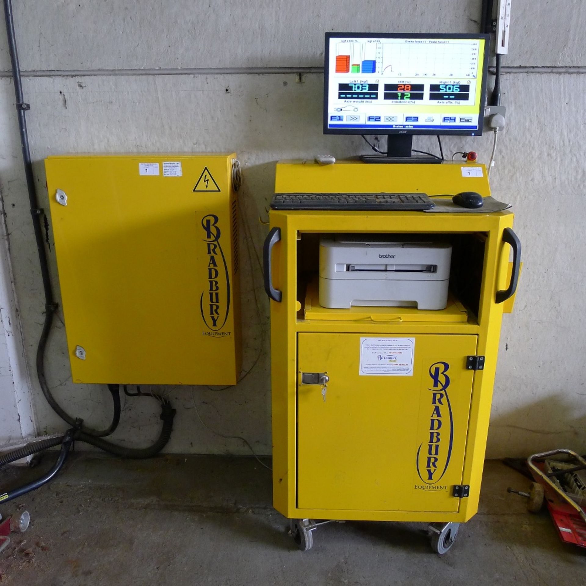 1 Bradbury rolling road MoT brake testing station type 1070 ATL (Auto Test Lane) for classes IV to