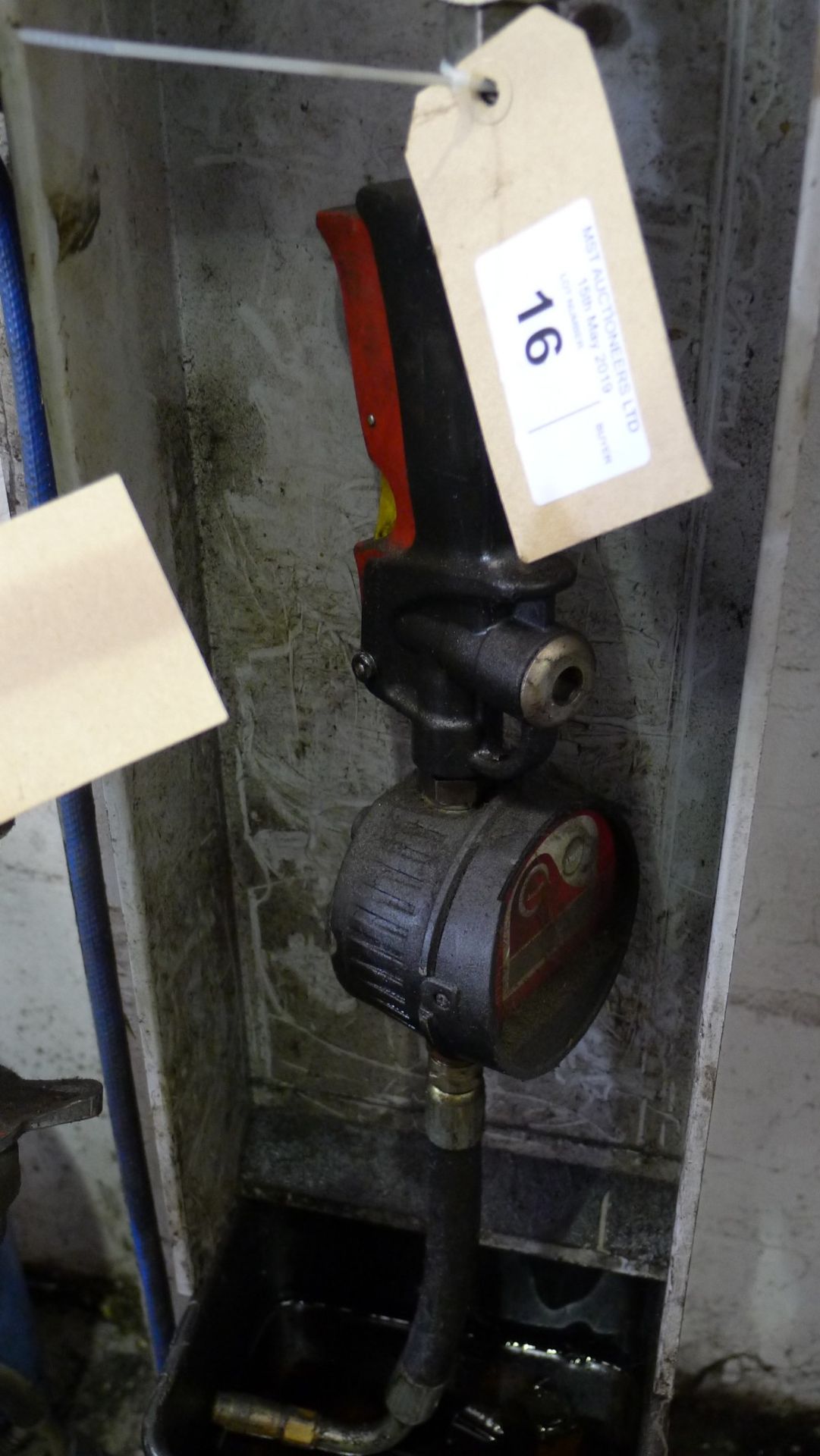 1 Orion wall mounted retractable oil dispensing hose on metal reel with a digital dispensing - Image 2 of 3