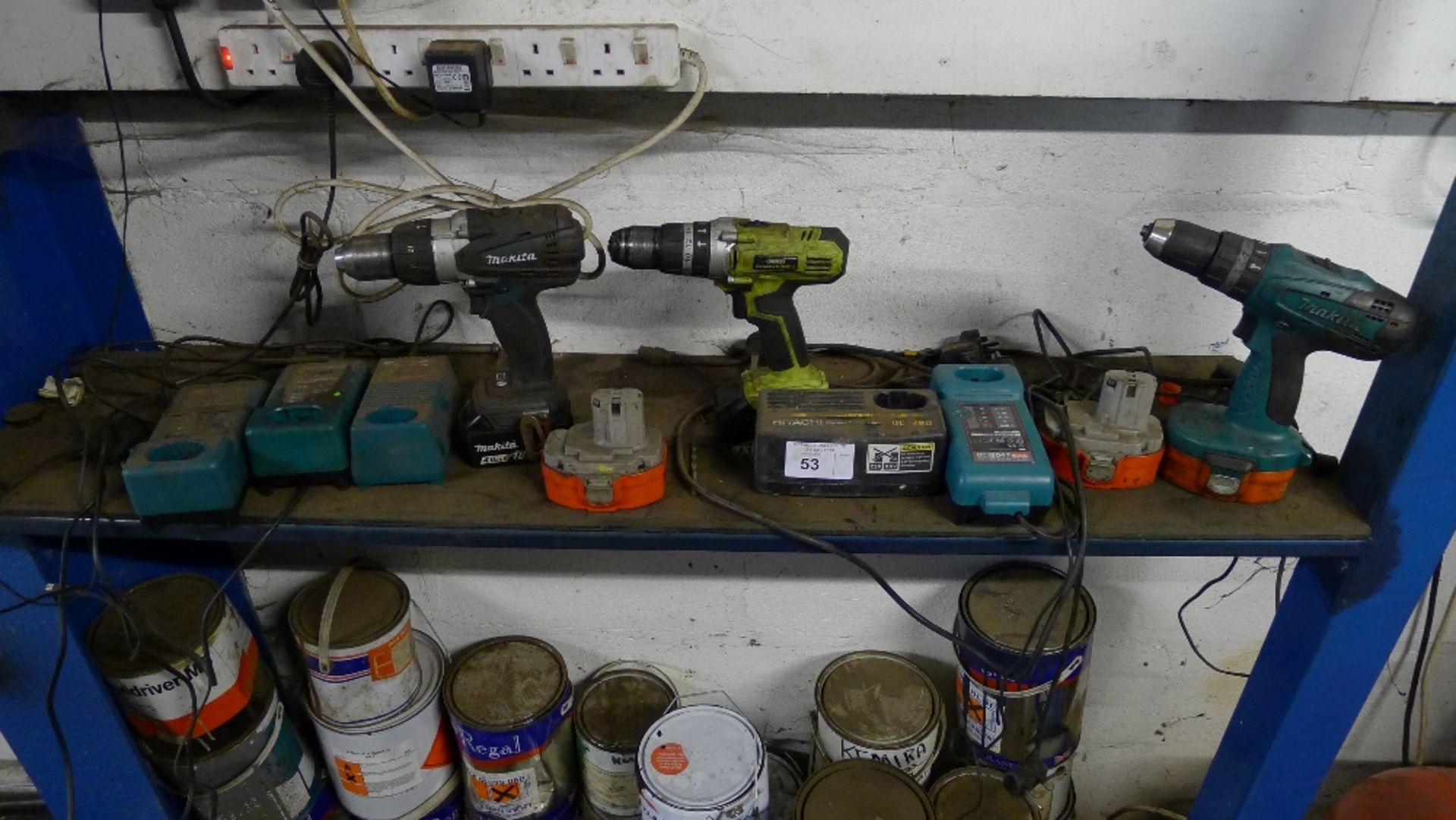 A quantity of various power tools / chargers (untested as chargers mainly do not match the three - Image 2 of 3