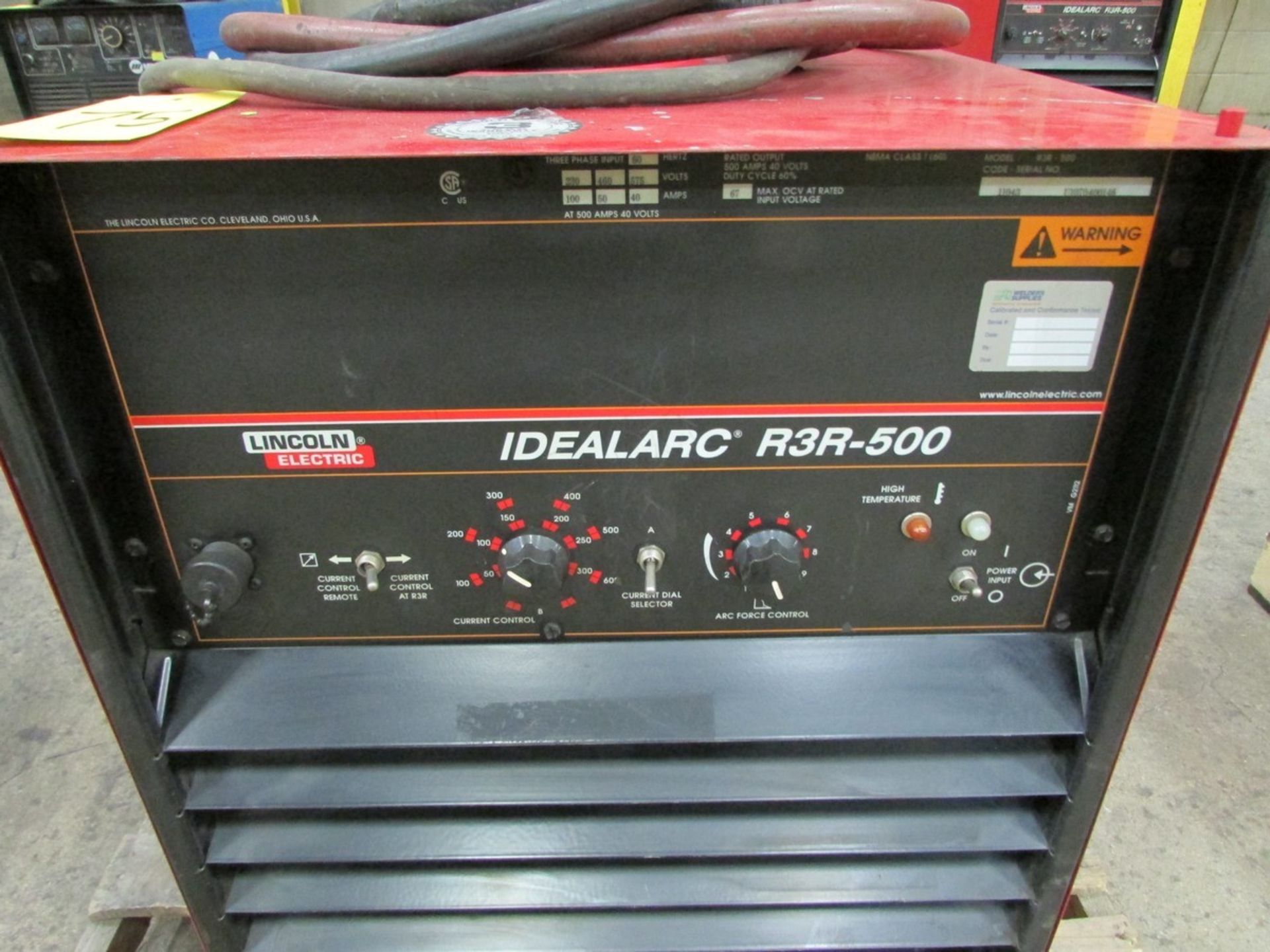 Lincoln Electric IdealArc R3R-500 welder s/n U1070400146 c/w ground cable - Image 2 of 4
