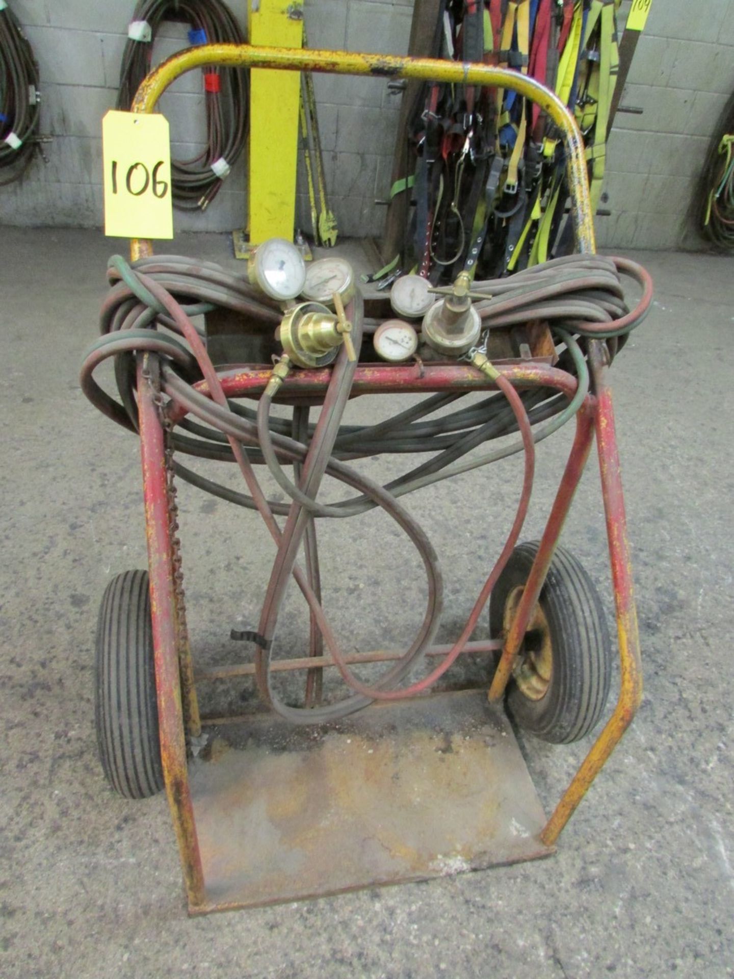 Oxyacetylene cart w/ guages and hoses