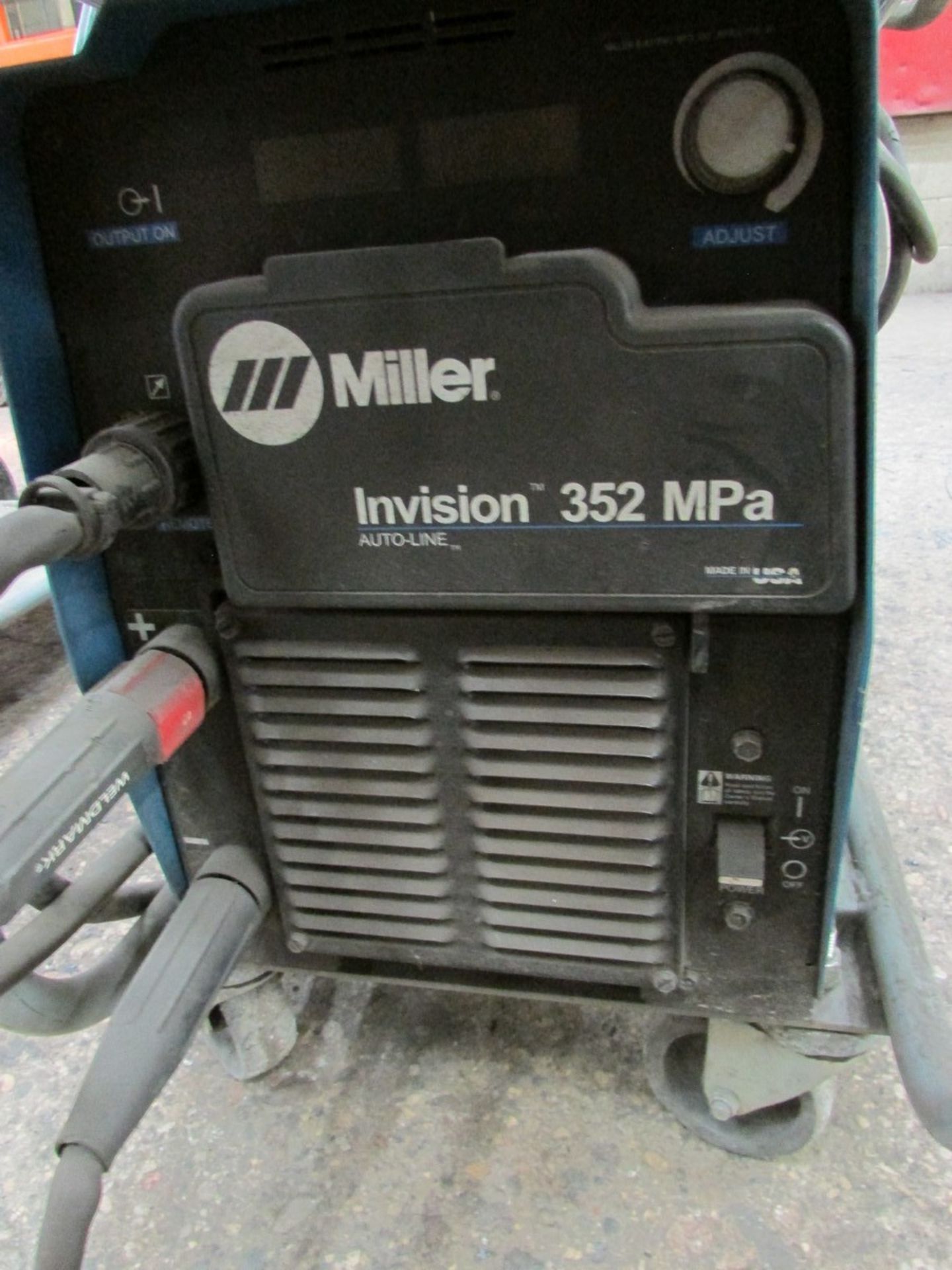 Miller Invision 352 MPA welder, s/n MB52041GA c/w Miller S-74 MP-Plus wire feed, welding gun and - Image 4 of 5