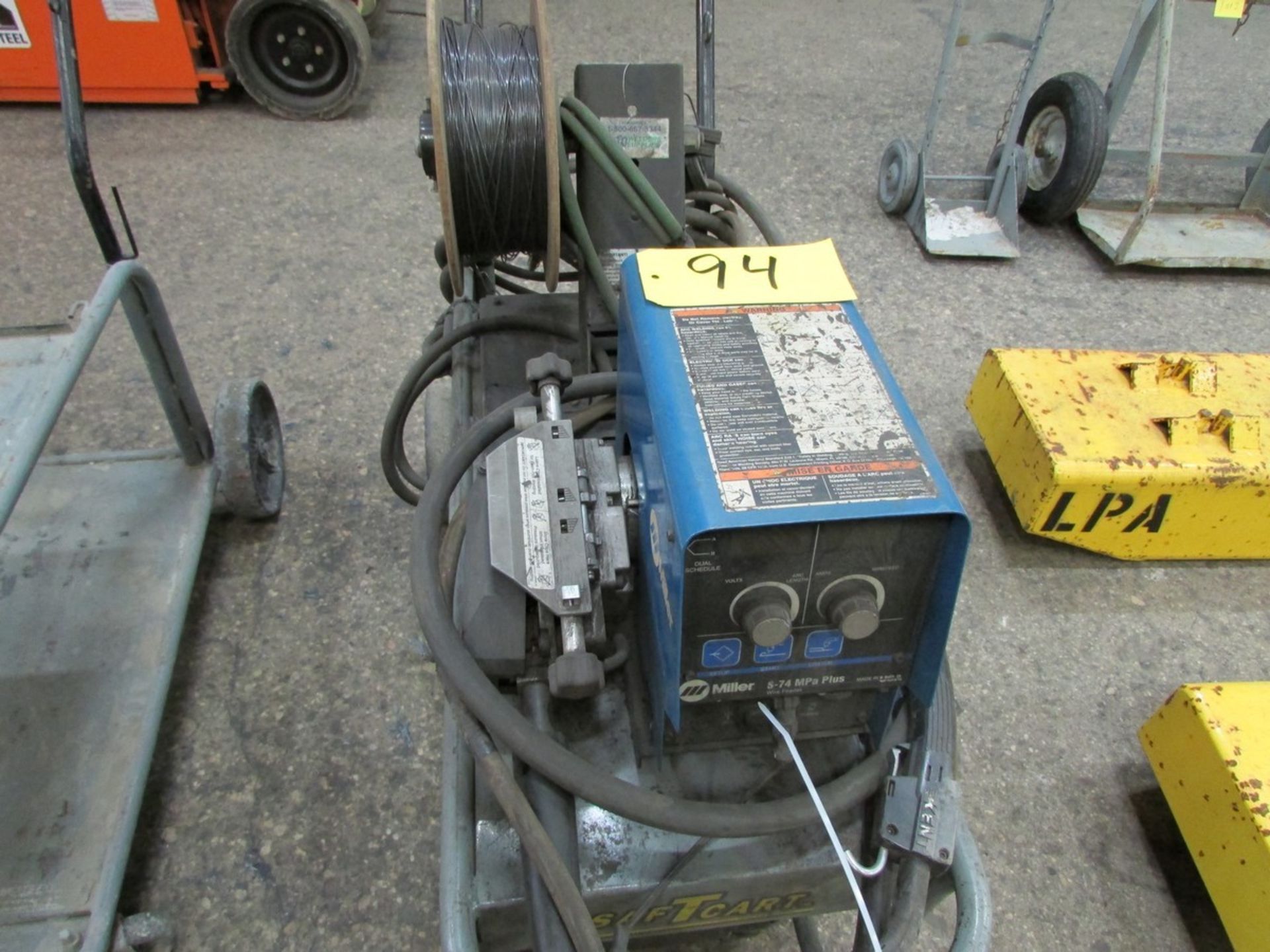 Miller Invision 352 MPA welder, s/n MB52041GA c/w Miller S-74 MP-Plus wire feed, welding gun and