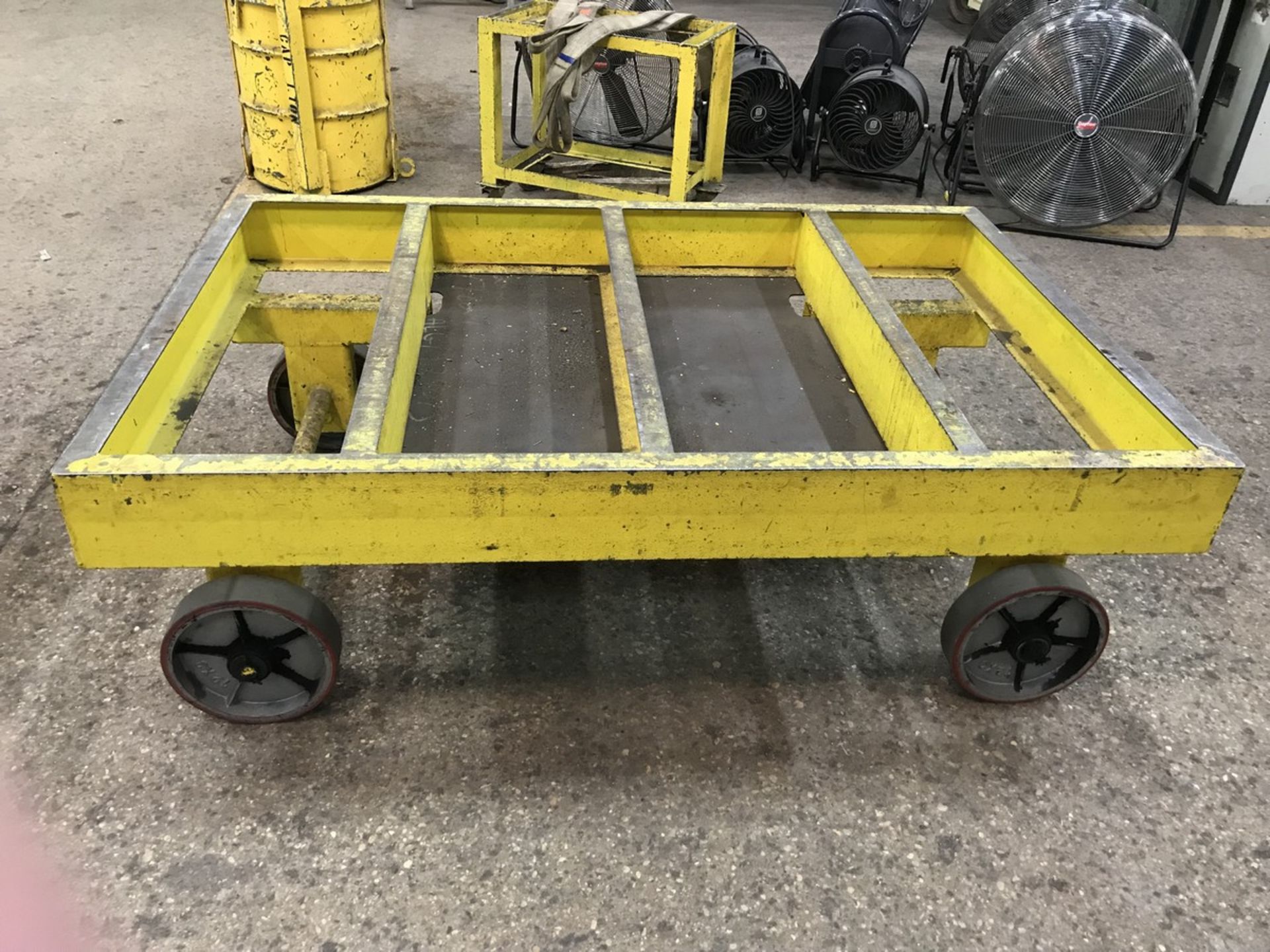 HD material cart, 48'' x 72'' x 23''H w/ 12'' solid wheels - Image 2 of 2