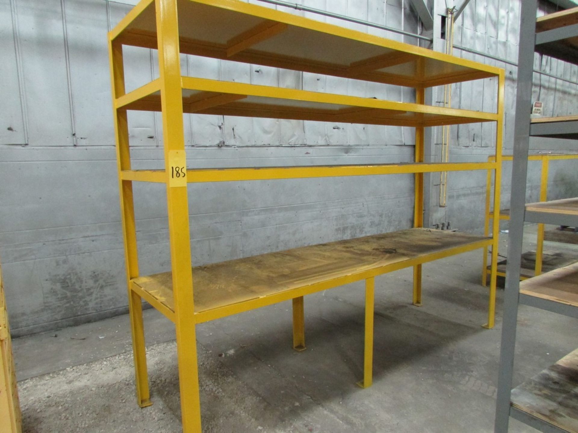 Large shelving unit; 31'' x 115'' x 89''H