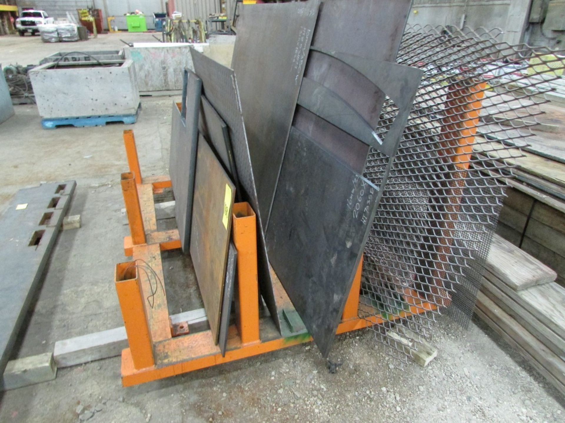 Material rack c/w plate steel and large pieces of heavy plate - Image 2 of 5