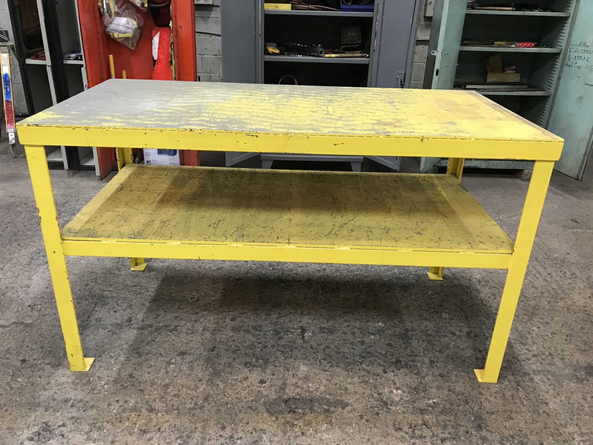 Three steel work tables, 36'' x 72'' x 42''H - Image 3 of 5