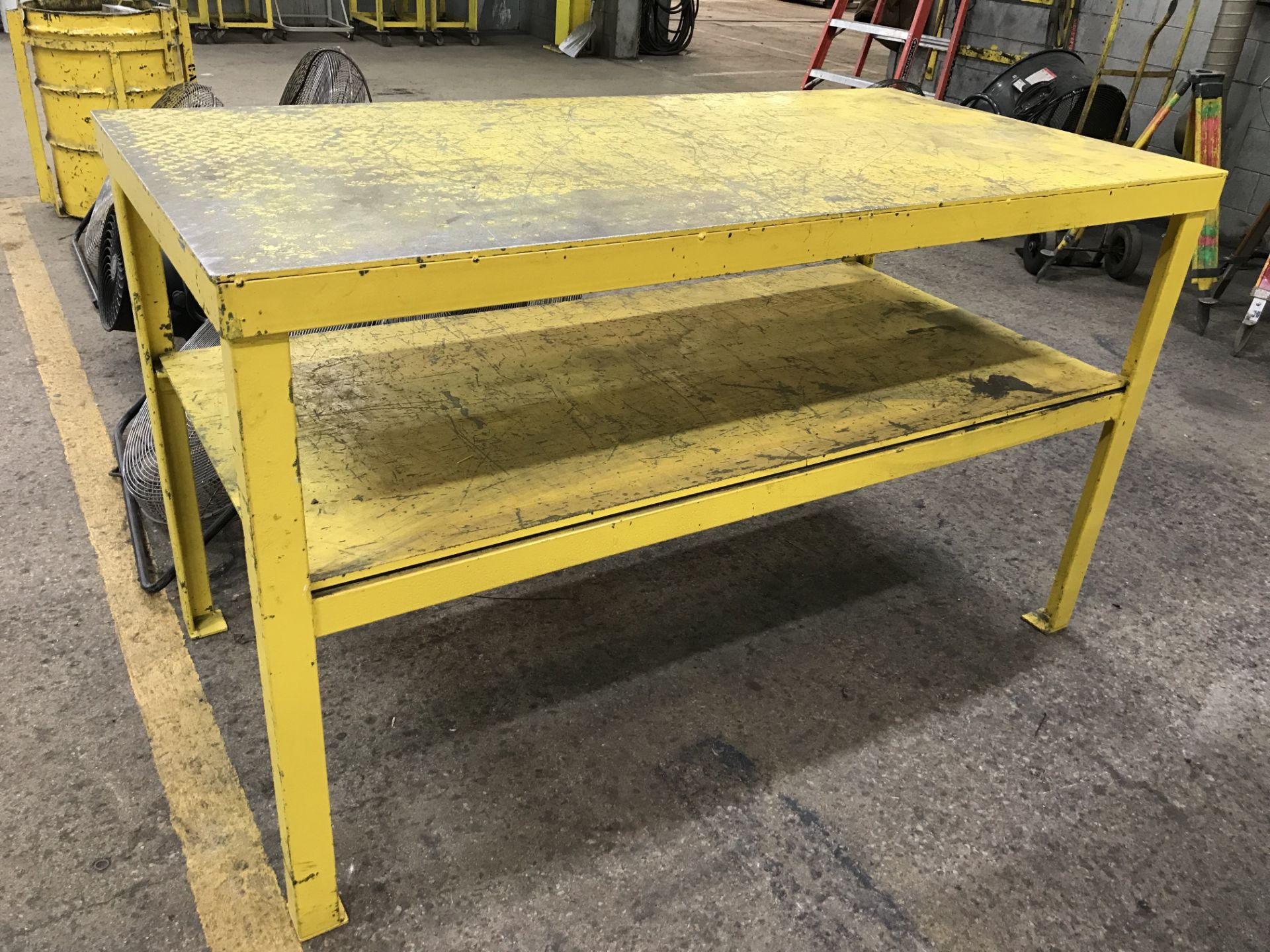 Three steel work tables, 36'' x 72'' x 42''H - Image 4 of 5