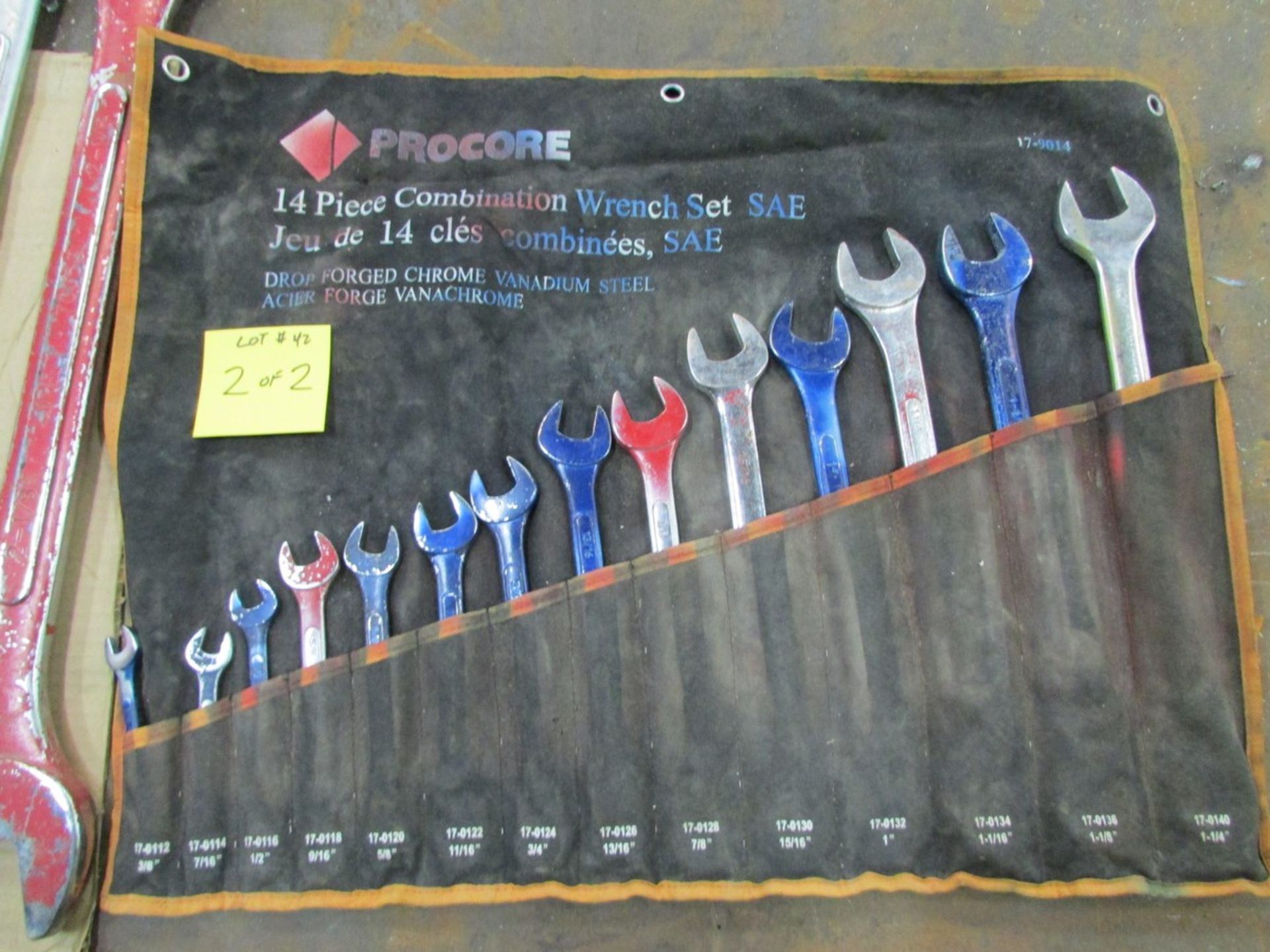 Qty. of box end wrenches from 3/8'' to 2 1/8'' w/ large pipe wrench and adjustable wrench - Image 2 of 2