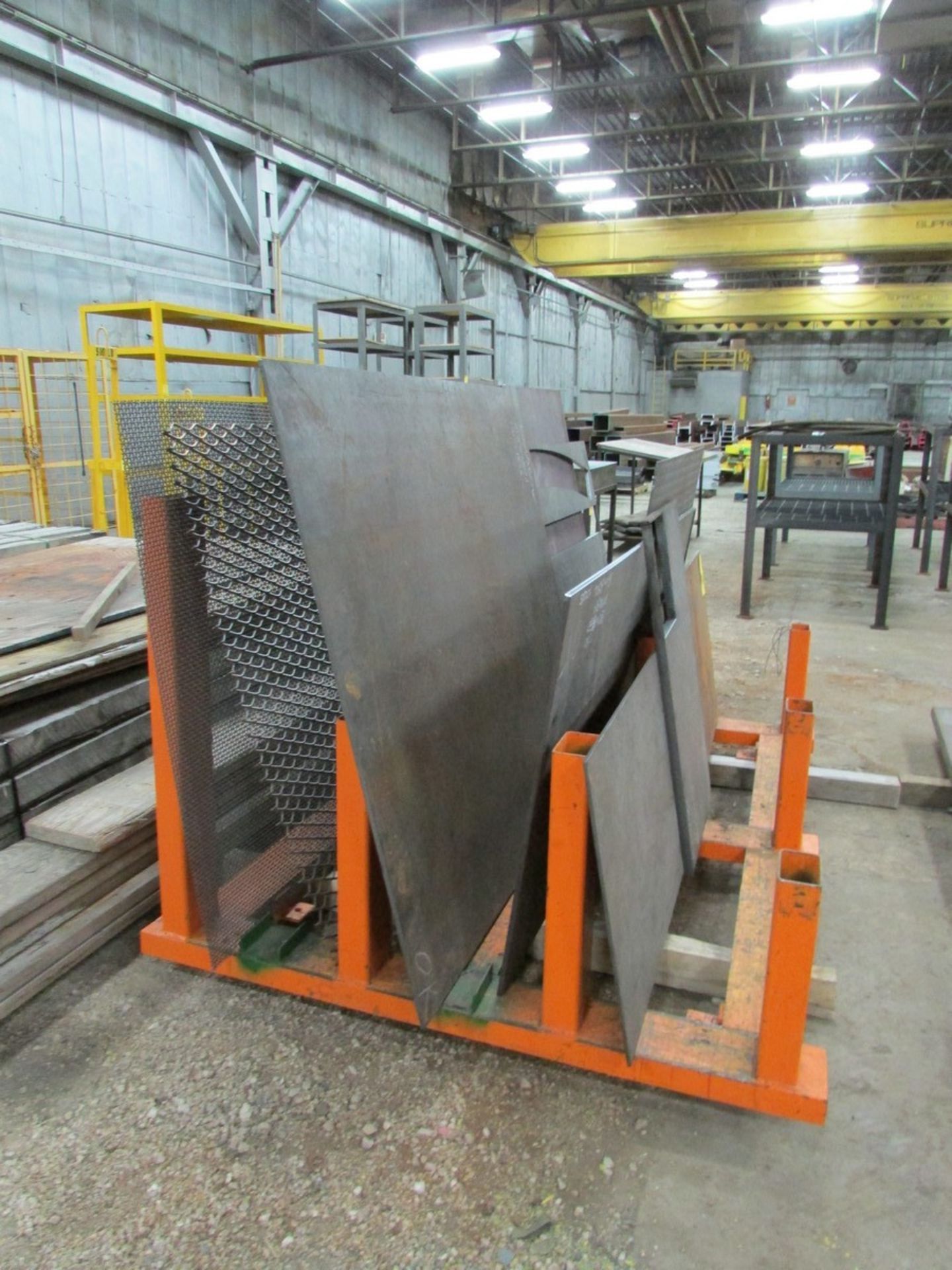 Material rack c/w plate steel and large pieces of heavy plate - Image 5 of 5