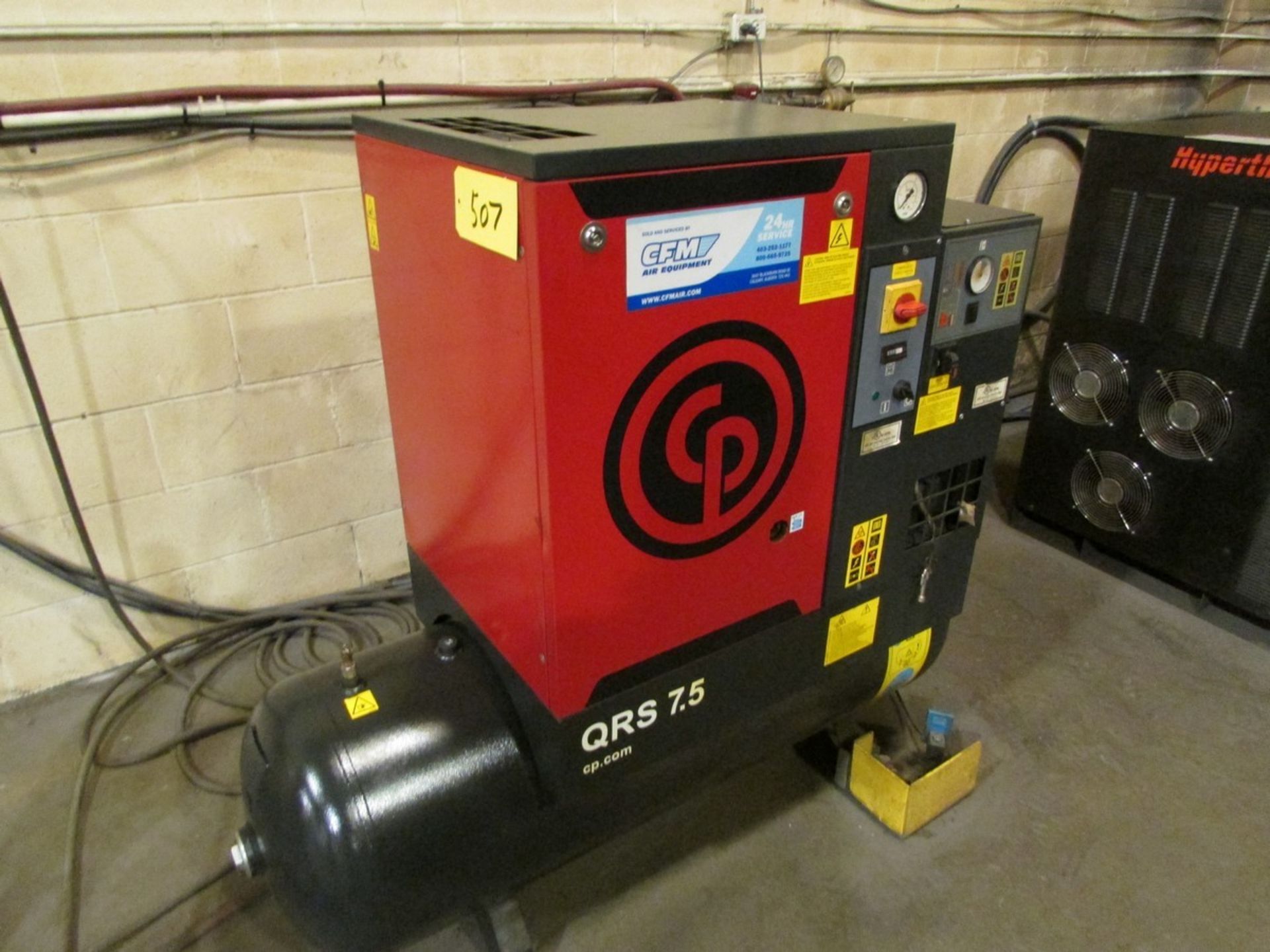 2011 Chicago Pnuematic QRS7, 5 HPD UL screw compressor, s/n CAI461700