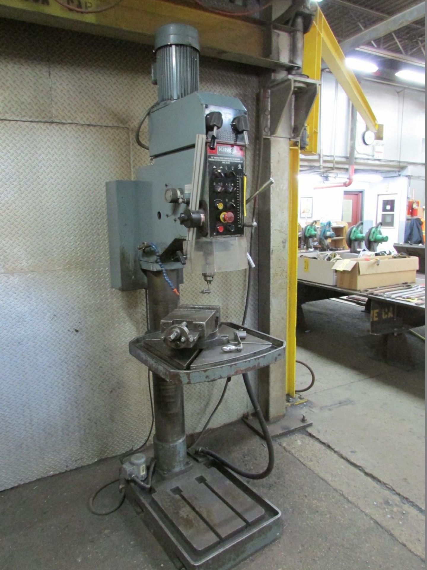 King KC-50 gear head 28'' drill press w/ 22'' x 22'' table, 7'' spindle stroke, 7'' vise, 575V/60/3 - Image 3 of 4