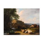 Balthasar Paul Ommeganck. 1755 - Antwerpen - 1826. Sign. und 1795 dat. Pastorale. Sommerlandschaft