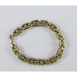 Goldenes Gliederarmband. 14 ct. GG, 20 g. L 20 cm