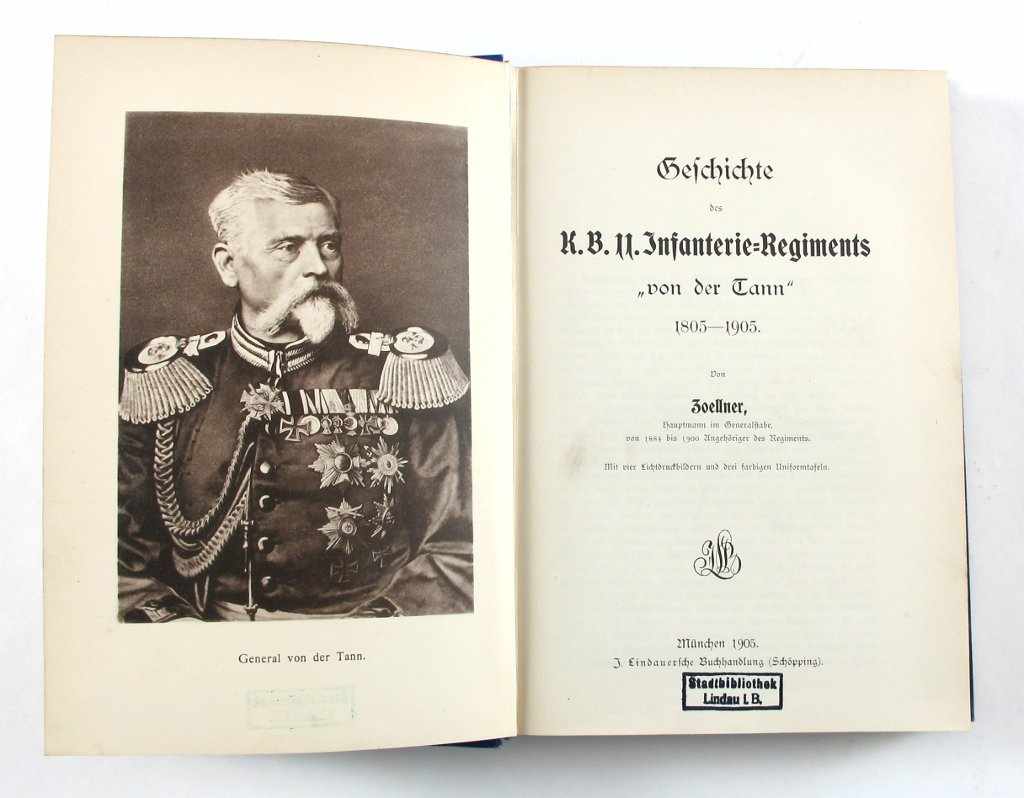 Militär: Zoellner (Eugen). Geschichte des K.B. 11. Infanterie-Regiments "von der Tann" 1805-1905.