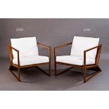 Amanwella Lounge Chair. Konstruktivistische Form mit Quersprossen. Teak. 63 x 70 x 81 cm. Dazu