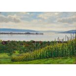 Otto Marquard. 1881 Konstanz - 1969 Reichenau. Monogr. und 1934 dat. Blick auf die Insel