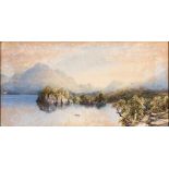 Englischer Maler des 19. Jh. See im Lake District Cumbria. Aquarell. 32 x 63,5 cm. Gl.u.R