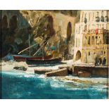 Michael Zeno Diemer. 1867 München - 1939 Oberammergau. Rs. Nachlaßstempel. Blick auf Camogli an