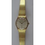 Seltene goldene Movado-Herrenarmbanduhr. 18 ct. Ref. A2131479-R 8465. Glattes rundes Gehäuse (unbed.