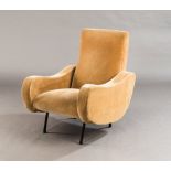 Lady Chair. Metallbeine. In der Art von Marco Zanuso, 1950-er/1960-er Jahre. H 90 (34) cm